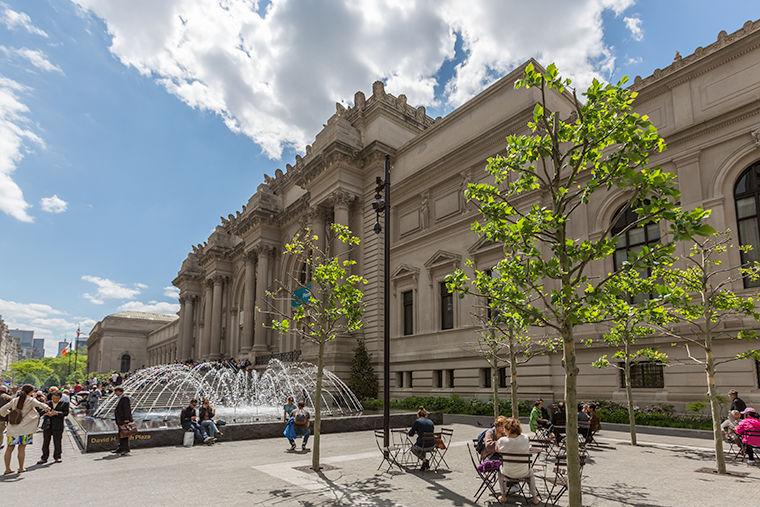 The Met Fifth Avenue building with a view of David H. Koch Plaza.