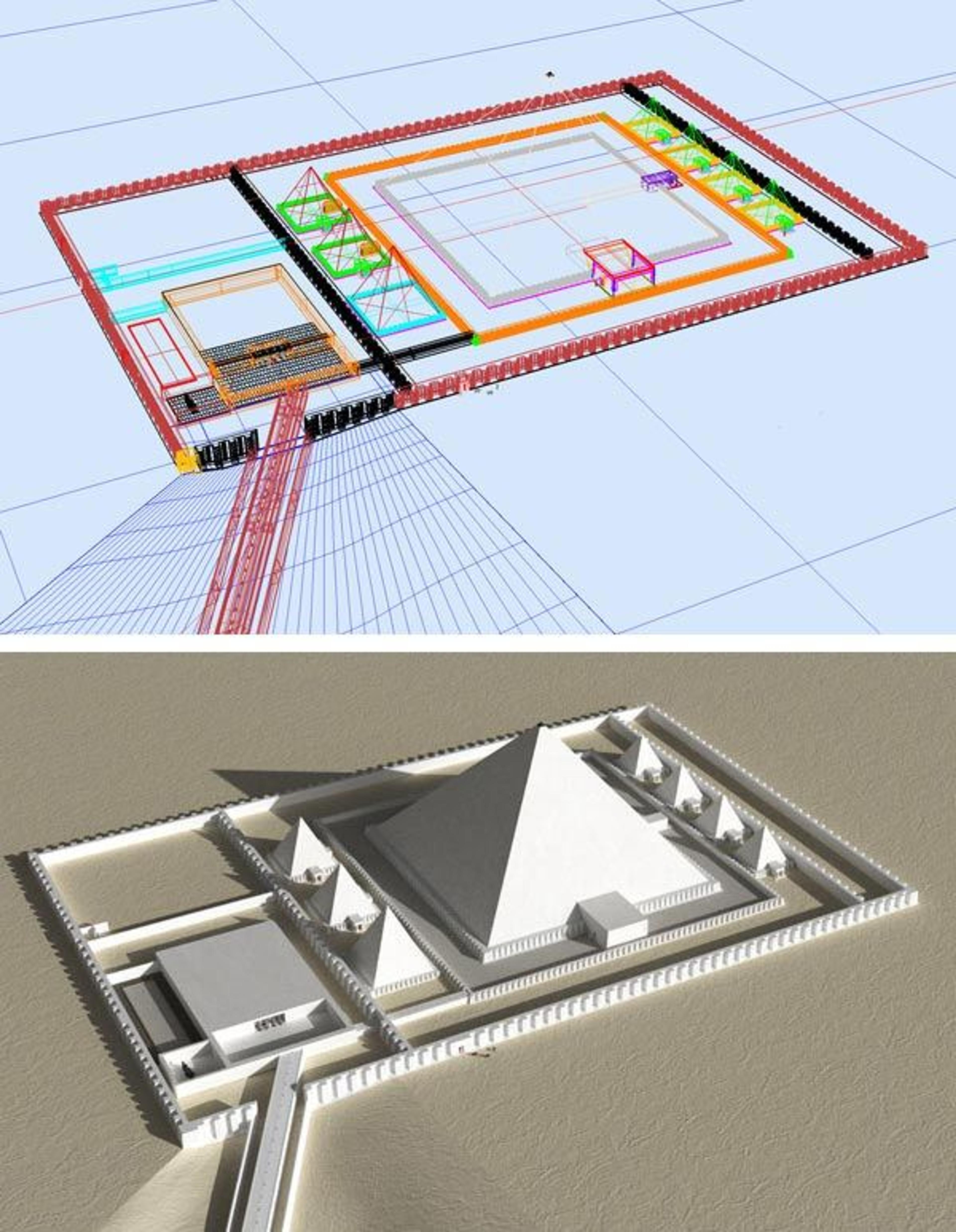 NURBS-based wireframe virtual model; Rendered virtual model