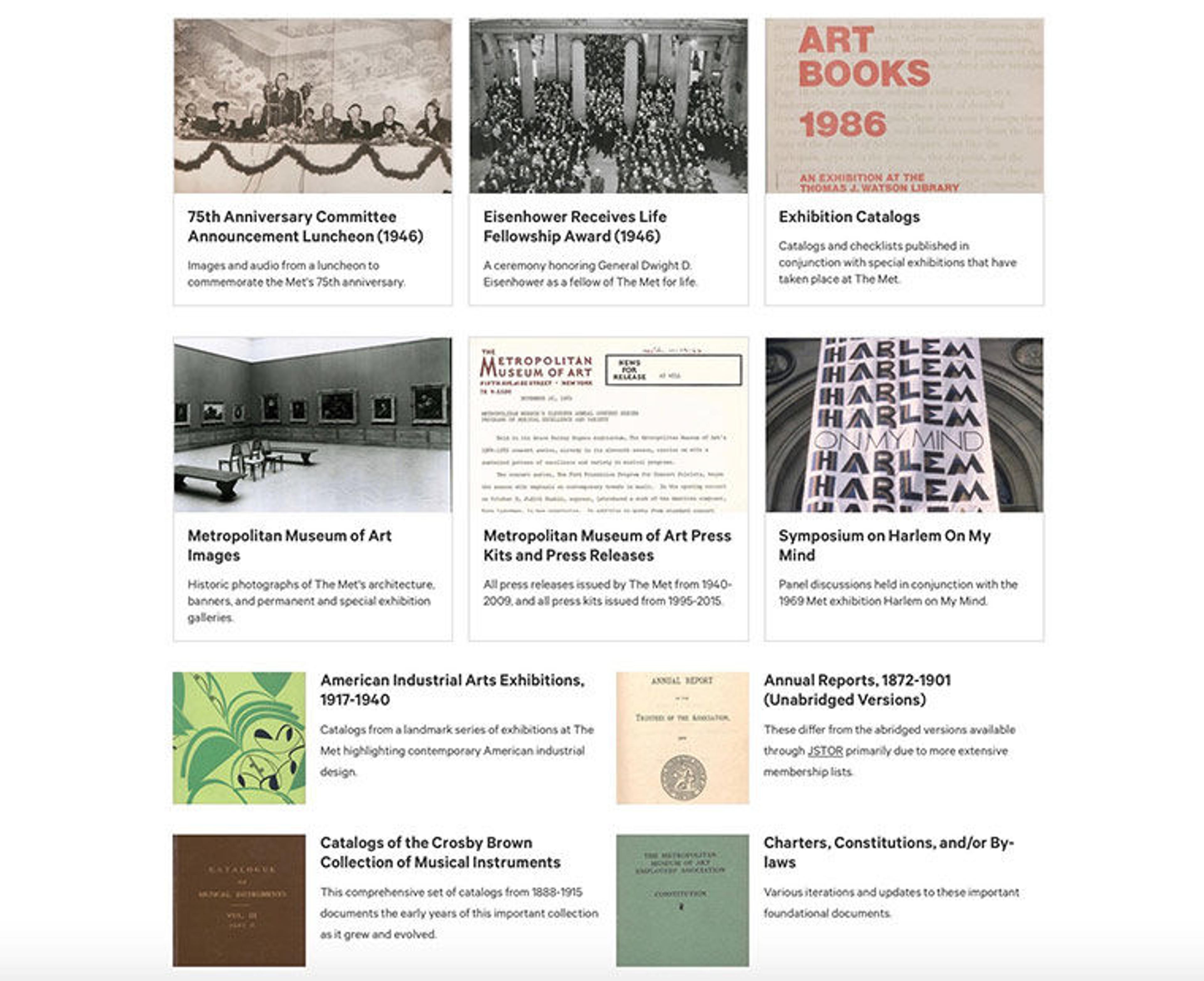 Watson Digital Collections homepage