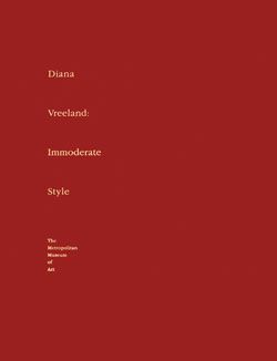 Image for Diana Vreeland: Immoderate Style