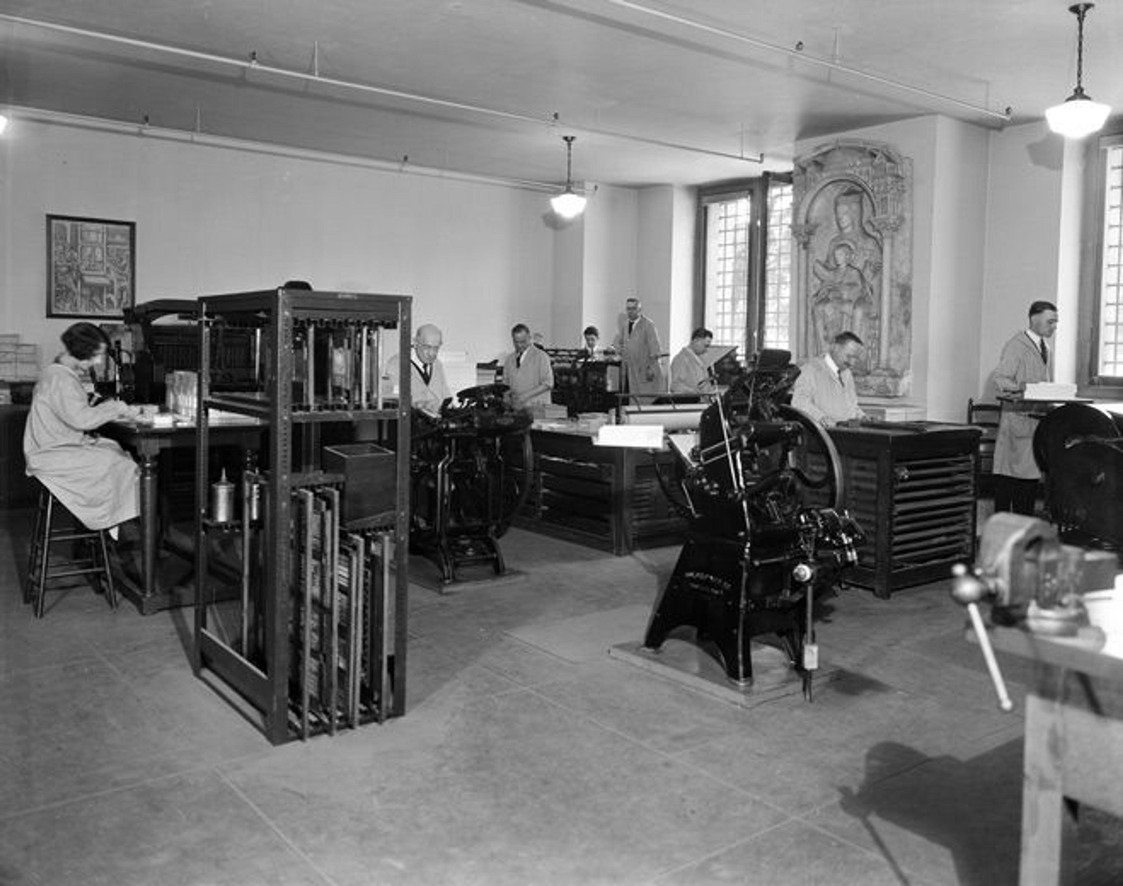The Metropolitan Museum of Art, Printing Shop: The Printing Press Office; View facing southeast. Photographed June 2, 1926