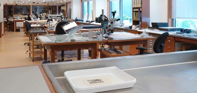 View of the Paper Conservation facilities at The Met