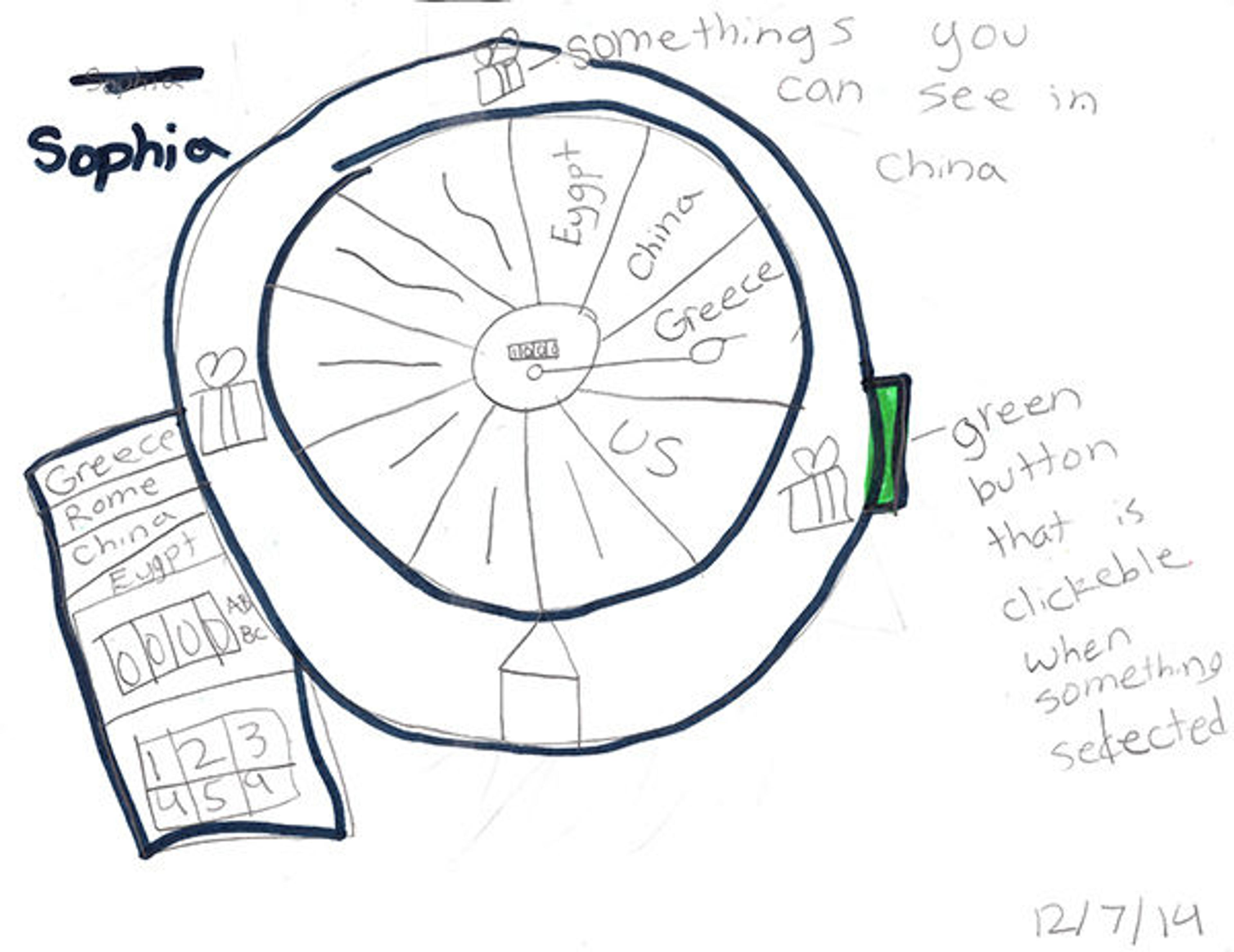 Time Machine drawing by Sophia, age 8