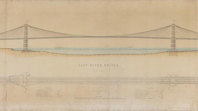 Fine Sketch of the Brooklyn Bridge