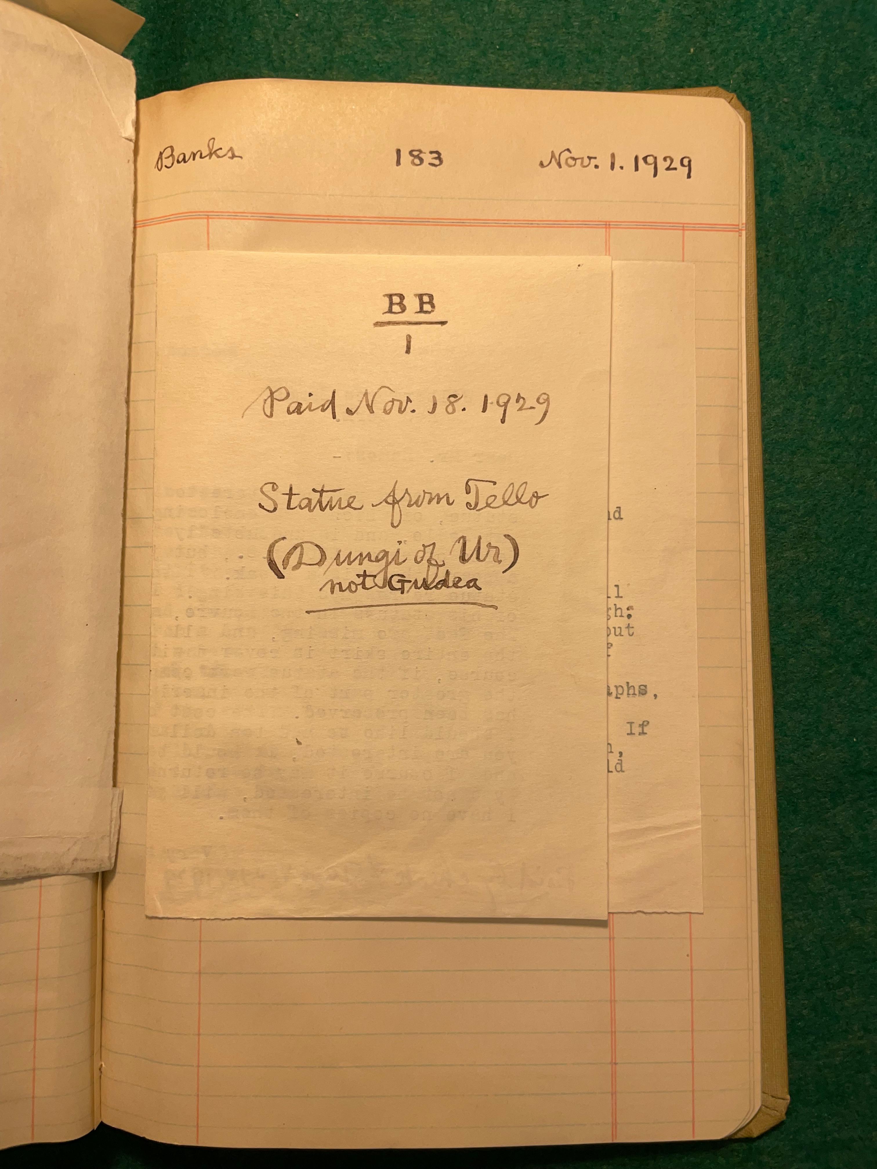 Letter from Banks to Eames