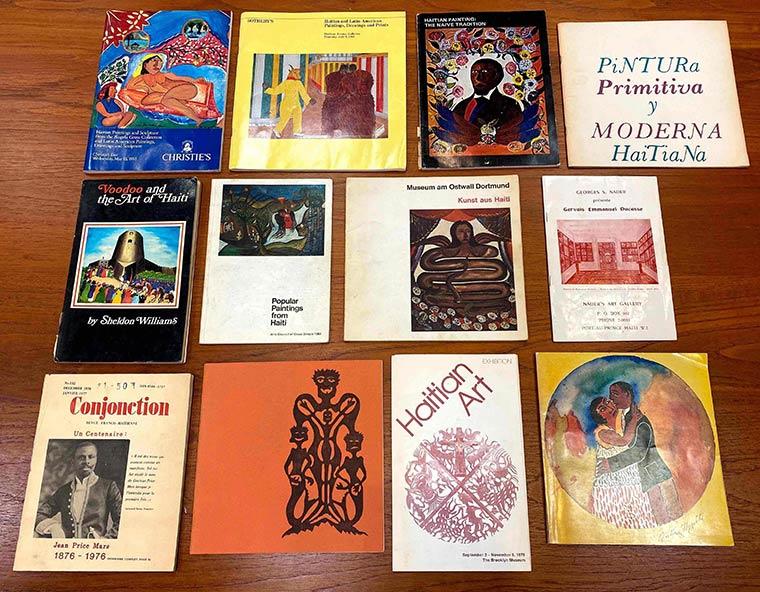 Covers of books on Haitian art