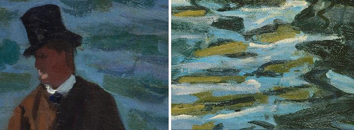 Details of Garden at Sainte-Adresse and La Grenouillère by Monet