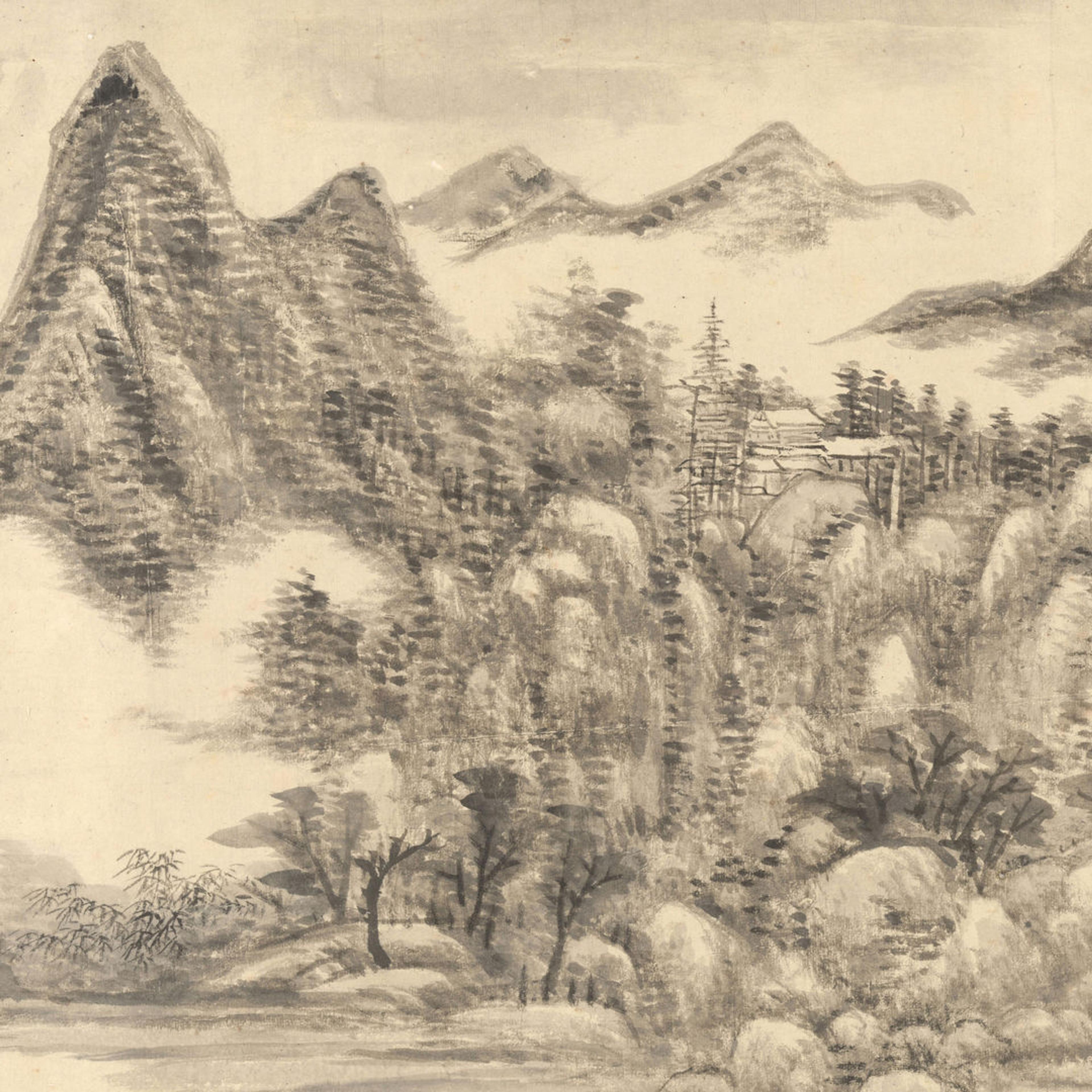 How to paint an autumn landscape using Chinese brush painting