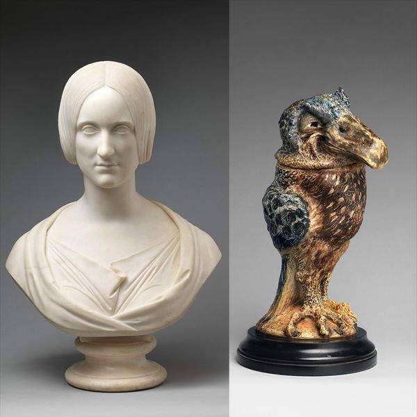 The Bust of Mary Shelley and the Martin Brothers Bird Jar - The