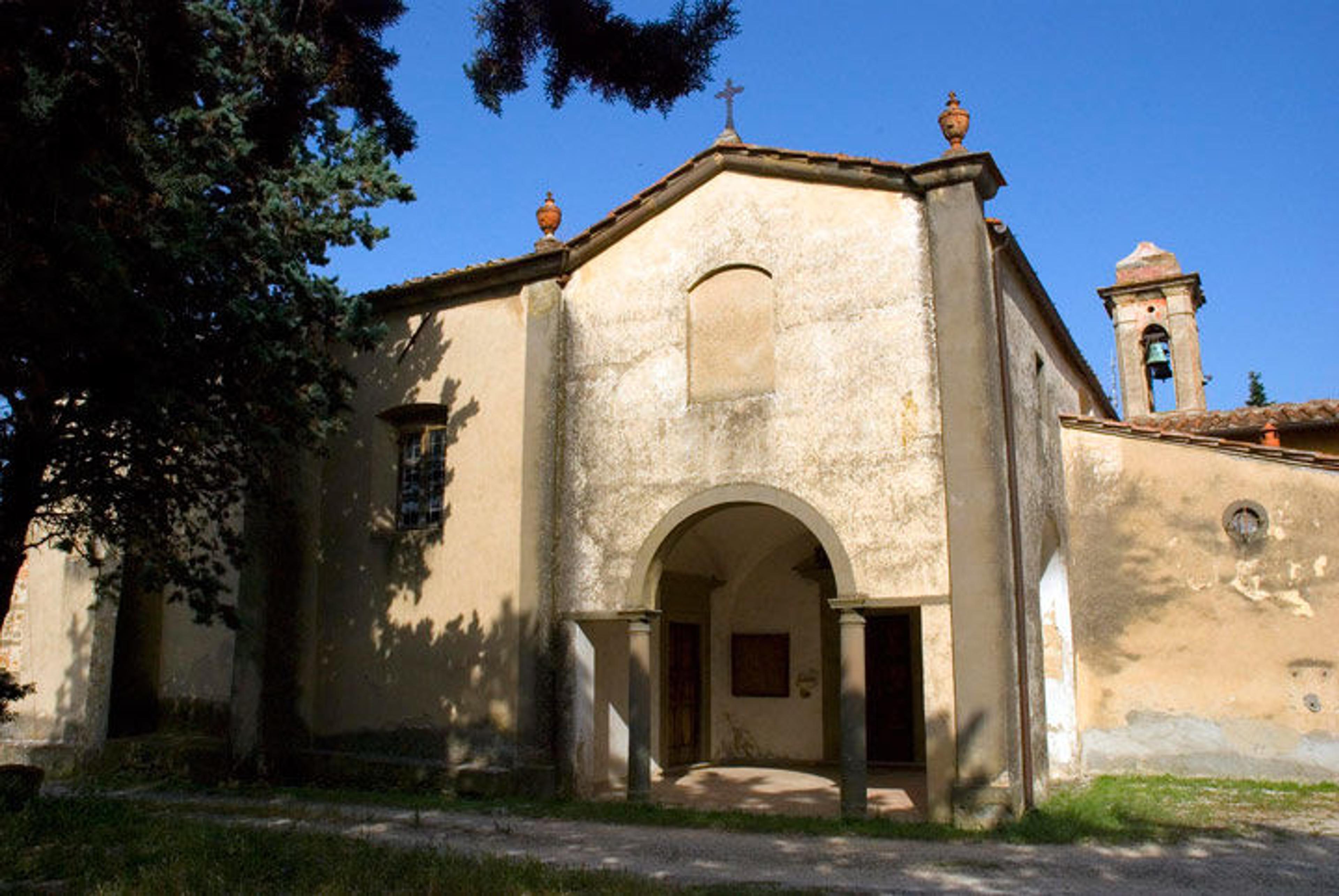Church against a bright blue sky