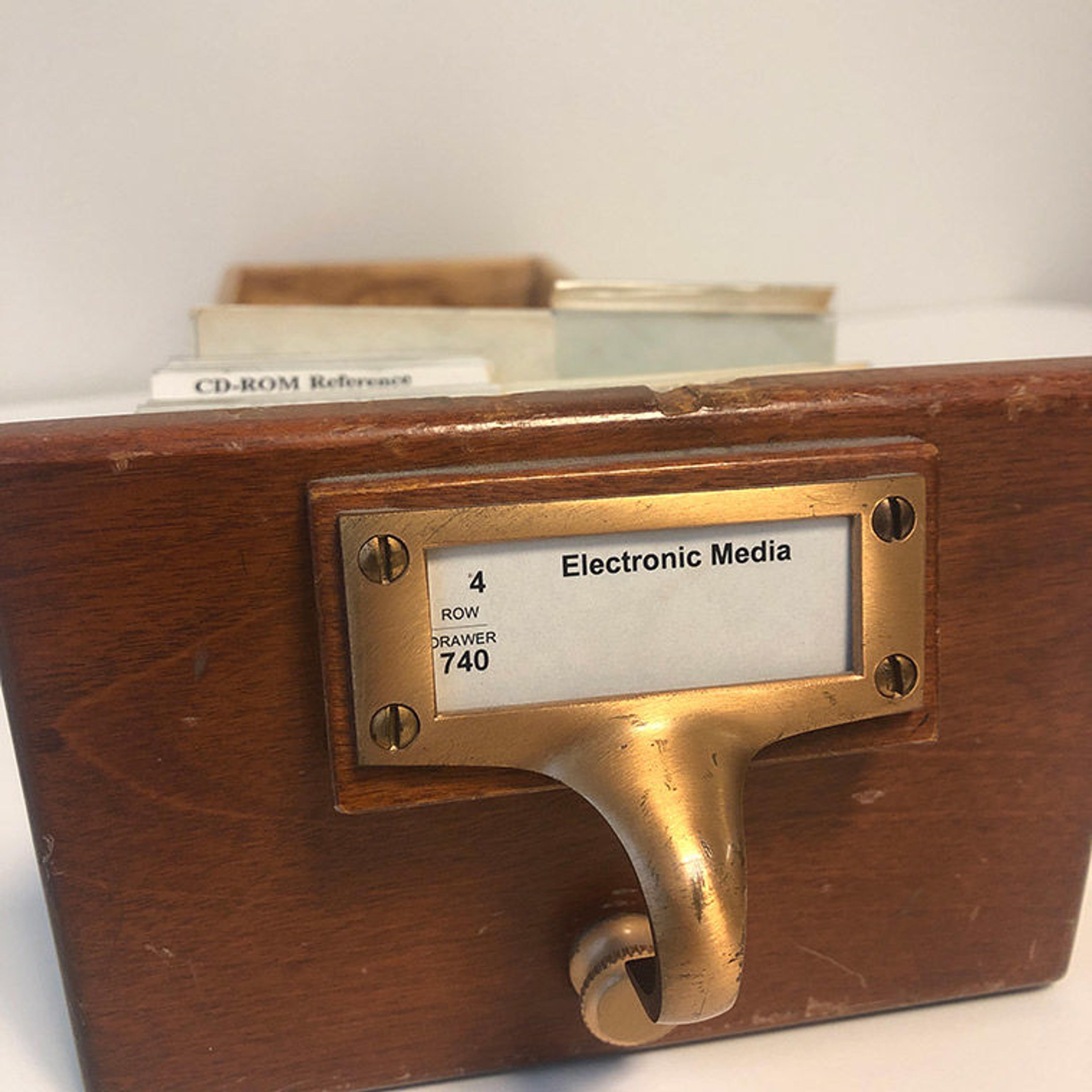 Card catalog drawer