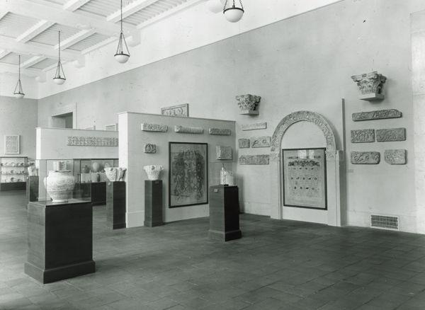 Interior view of the galleries of the Department of Near Eastern Art, Wing H, first Floor, gallery 8; View looking southeast. Photographed May 11, 1939. © The Metropolitan Museum of Art