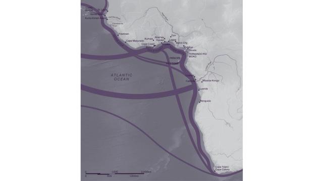 Map of Africa's Atlantic coast