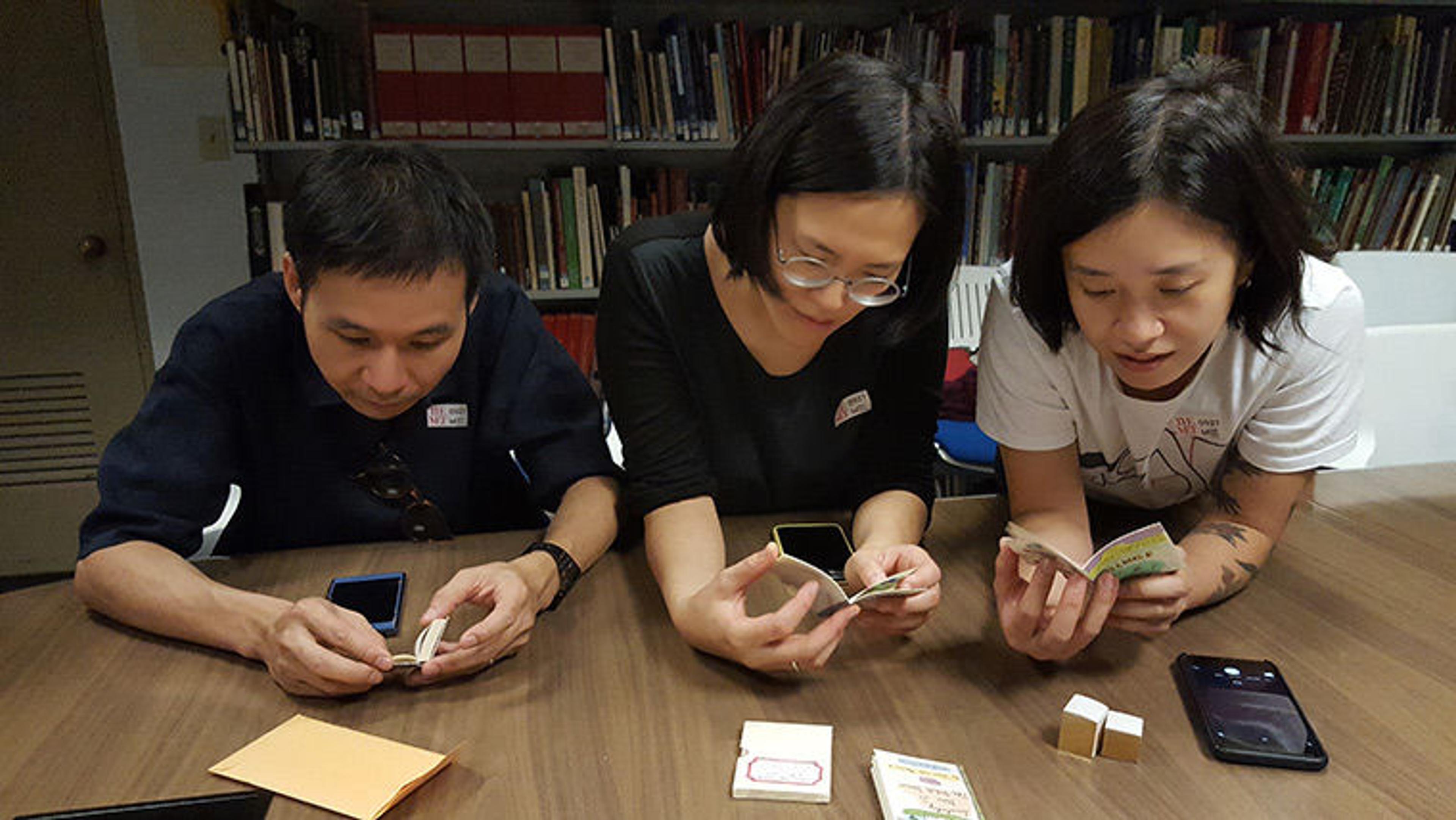 artists Chihoi, Son Ni, and Hai-Hsin Huang