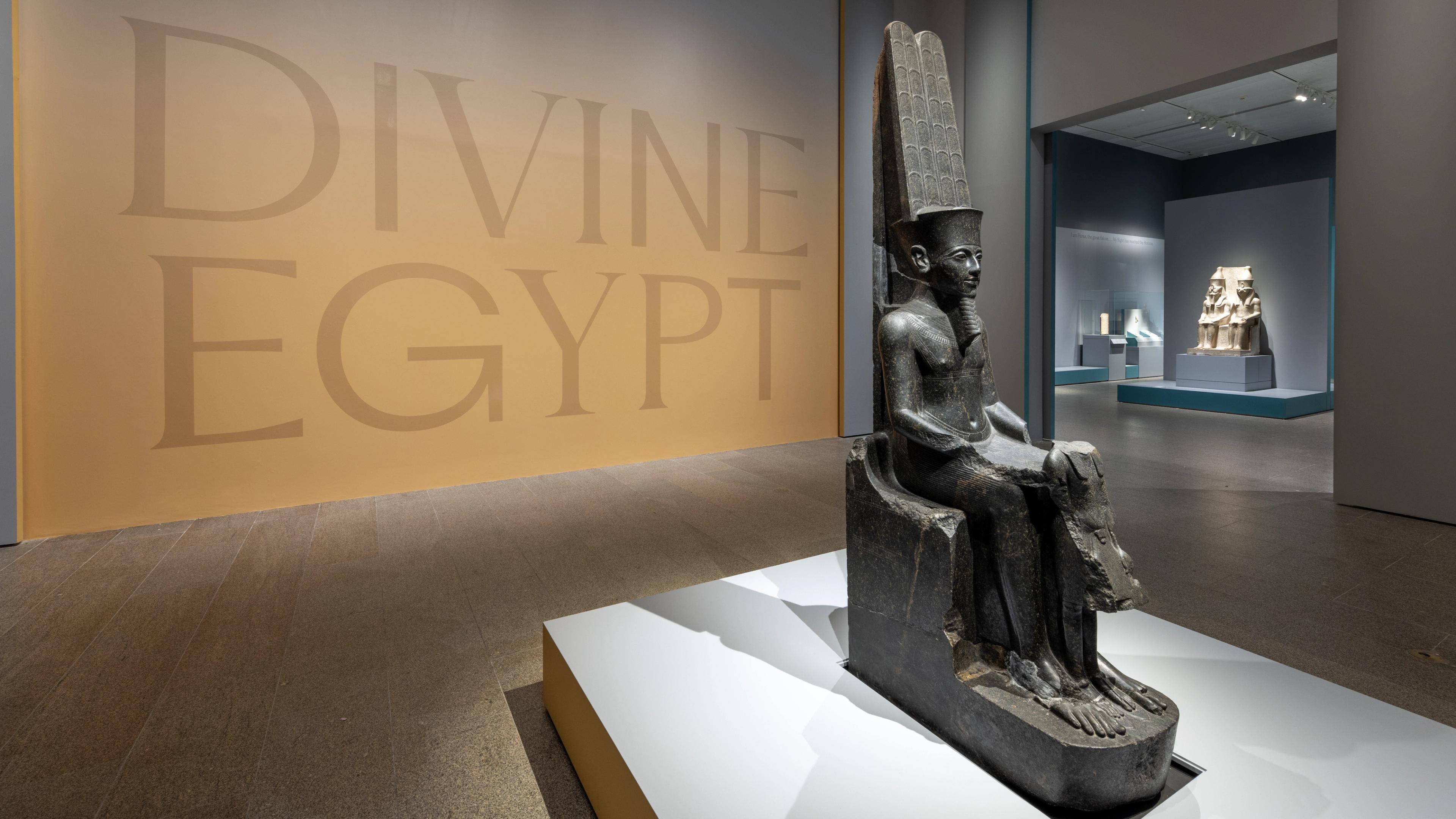 Gallery Installation shot with Egyptian artifacts