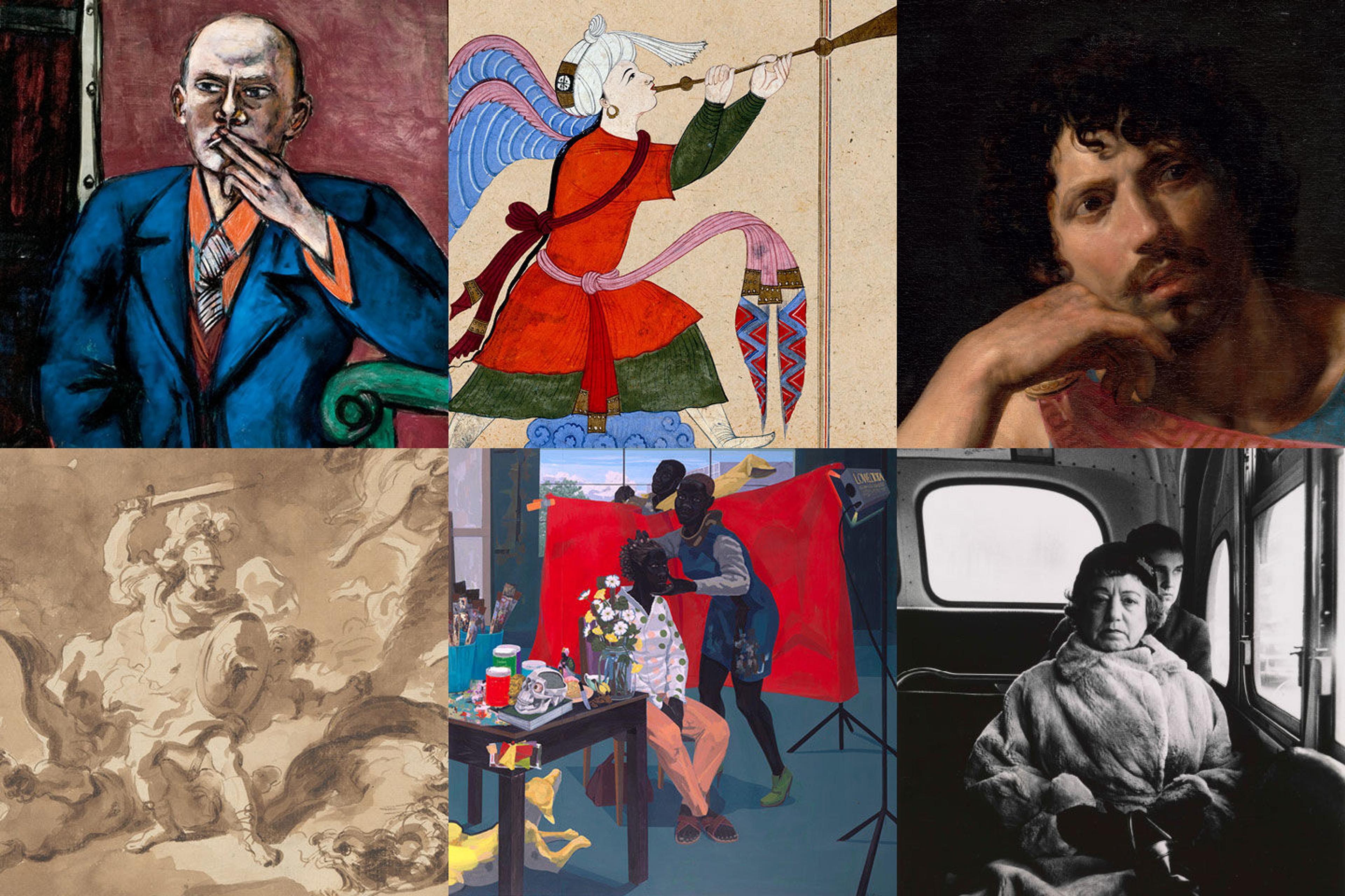 Images representing six exhibitions