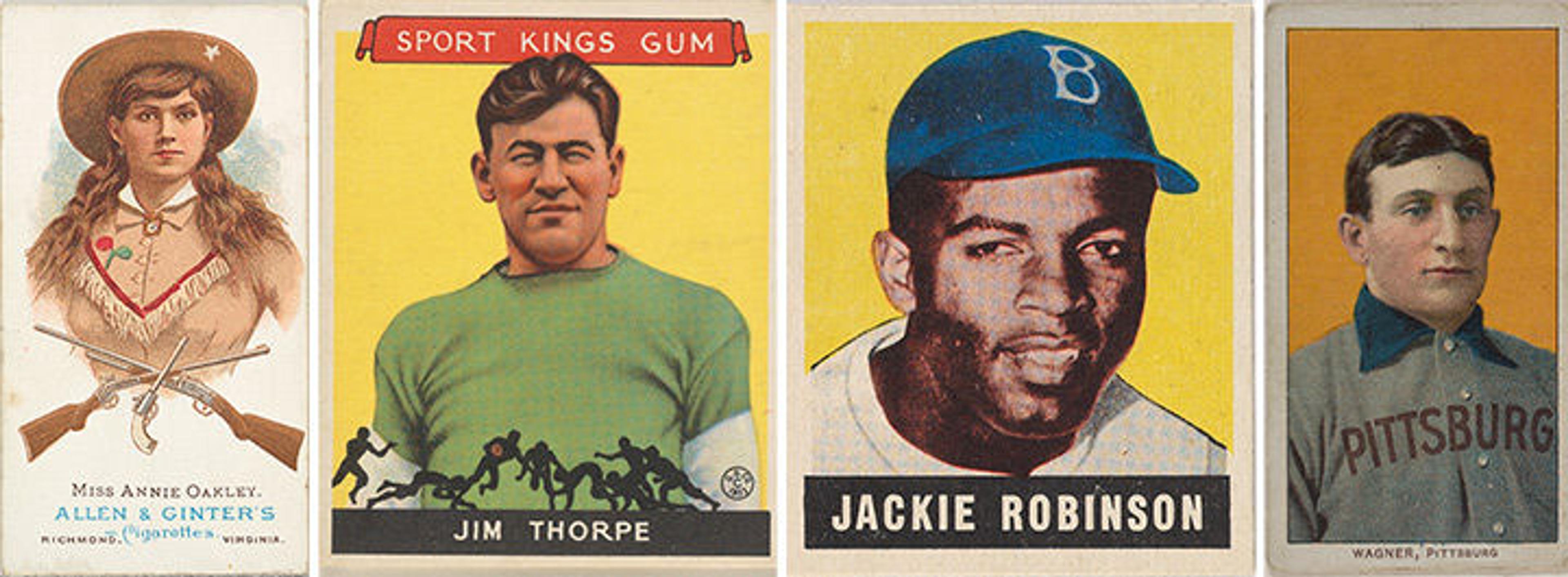 Four baseball cards