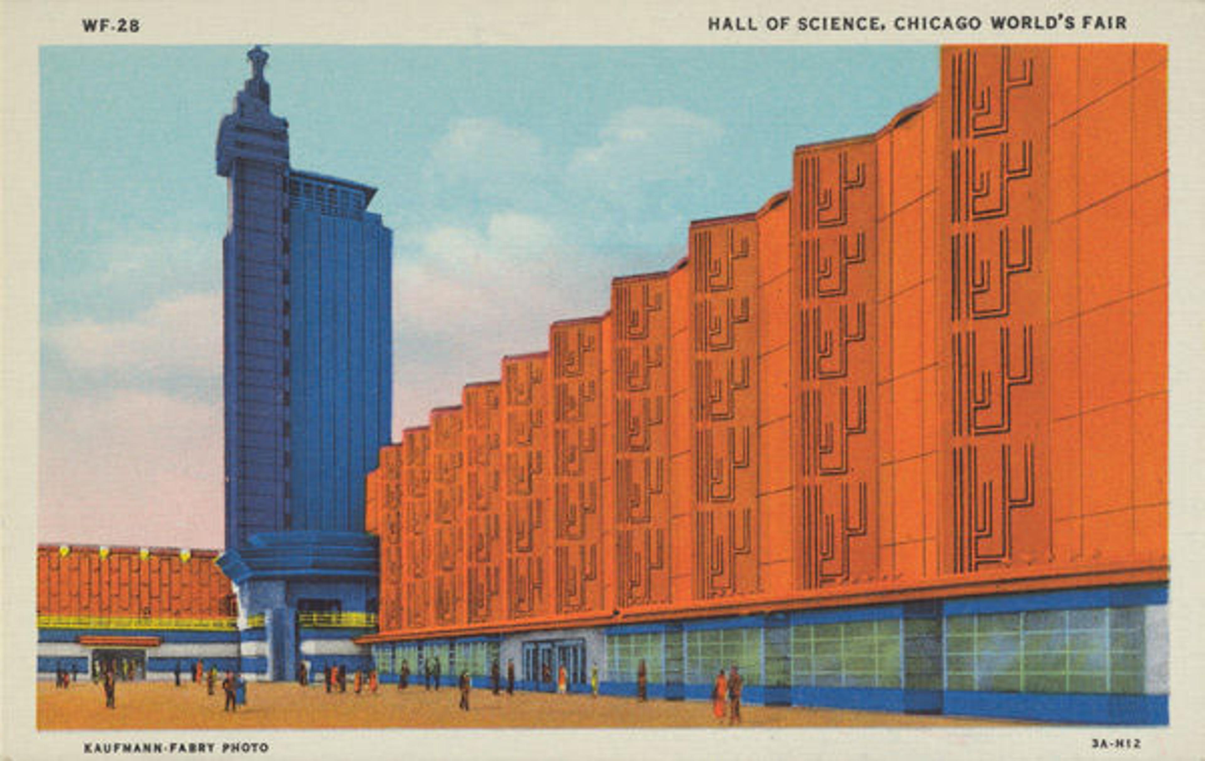 Kaufmann & Fabry Co., Chicago. Hall of Science, from the Chicago World's Fair series, 1933. Commercial color lithograph; Sheet: 3 9/16 × 5 1/2 in. (9 × 14 cm). The Metropolitan Museum of Art, New York, The Jefferson R. Burdick Collection, Gift of Jefferson R. Burdick (Burdick 435, PC225-1.13)