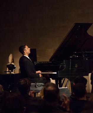 Vijay Iyer performs in The Temple of Dendur in The Sackler Wing, March 2015. Photo by Anja Hitzenberger
