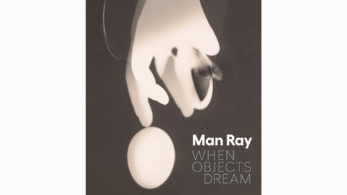a hand, ghostly-white like an x-ray, reaching down to an egg with a blurred shape like a moth to the right