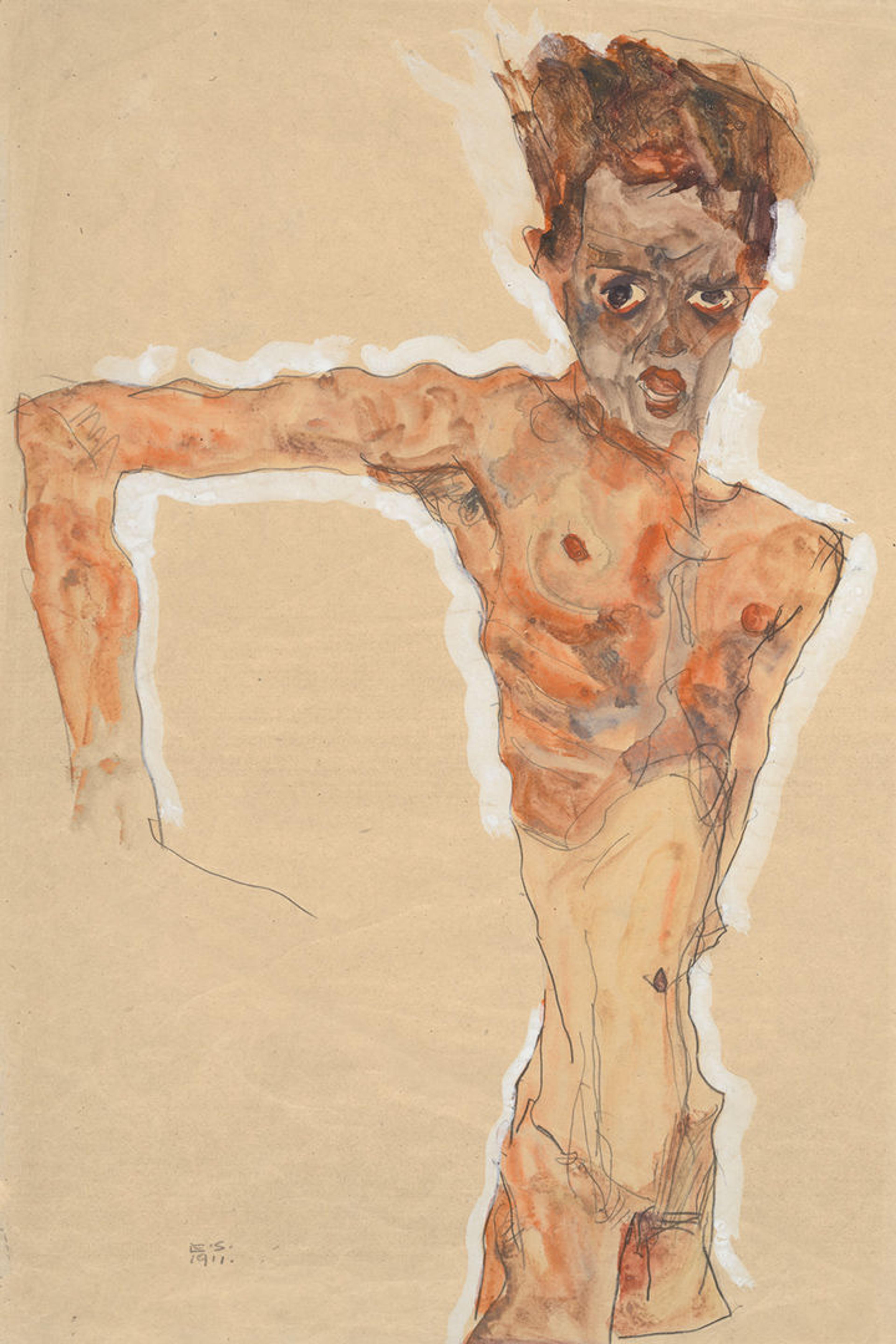 Egon Schiele self portrait
