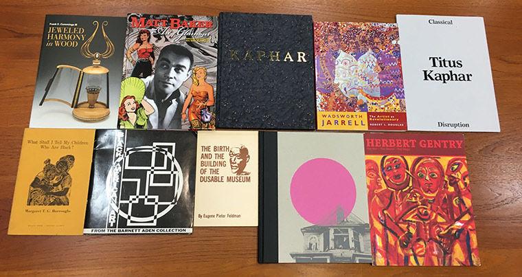 Representative sample of publications acquired through Watson’s current African American art and artist documentation initiative
