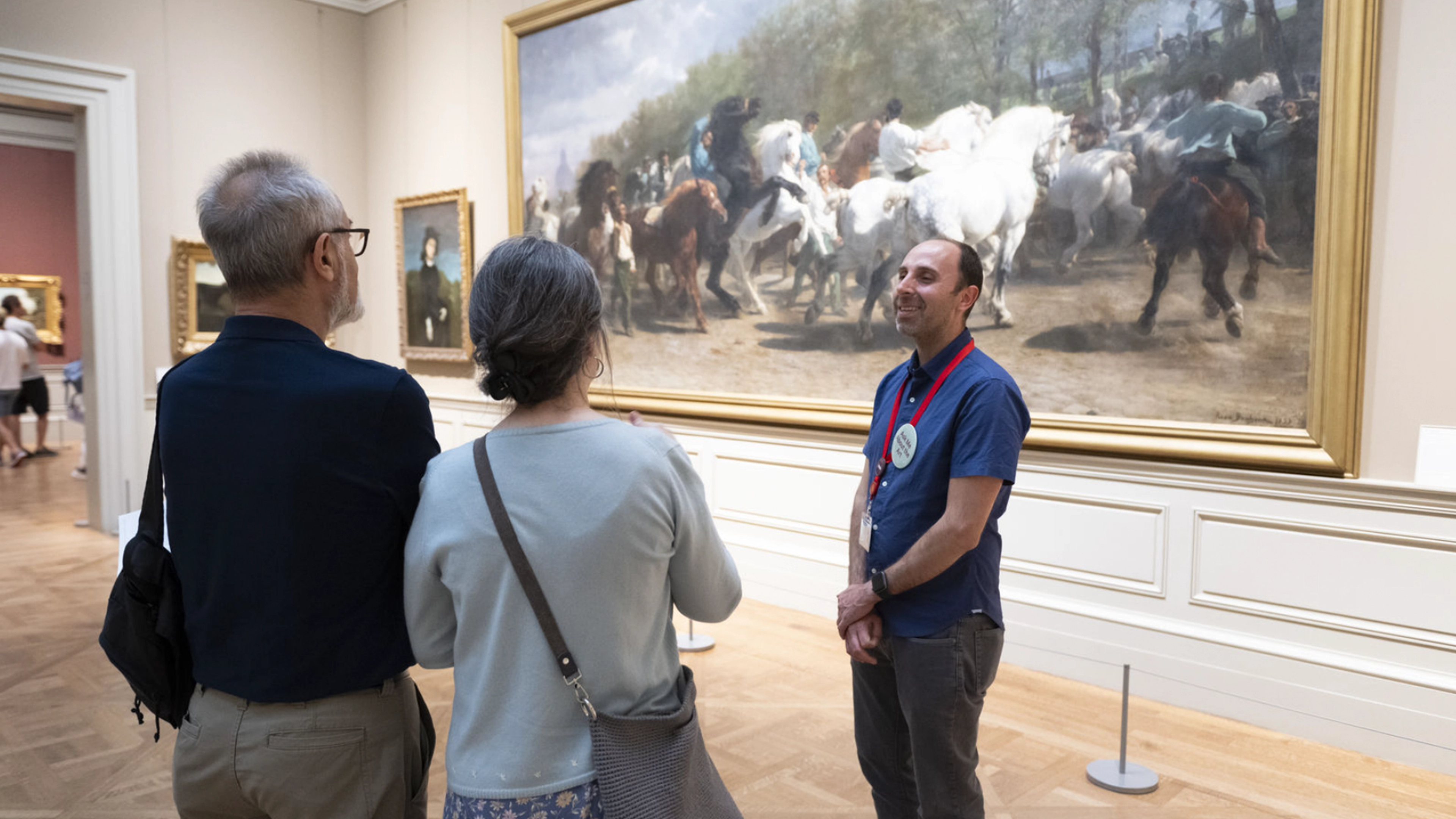 Visitors on a tour at The Met. 