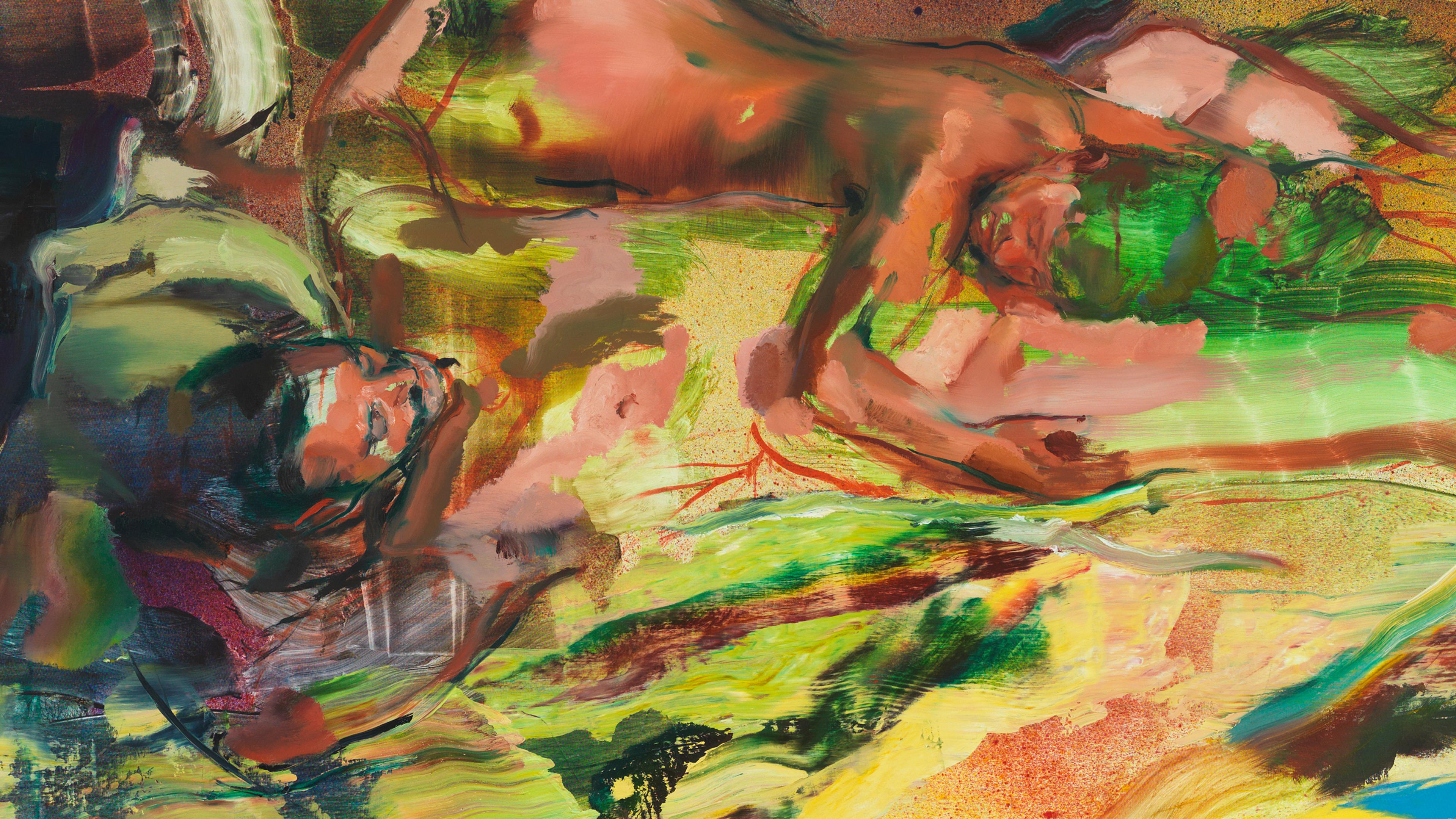 Doron Langberg's painting "Lovers at Night"
