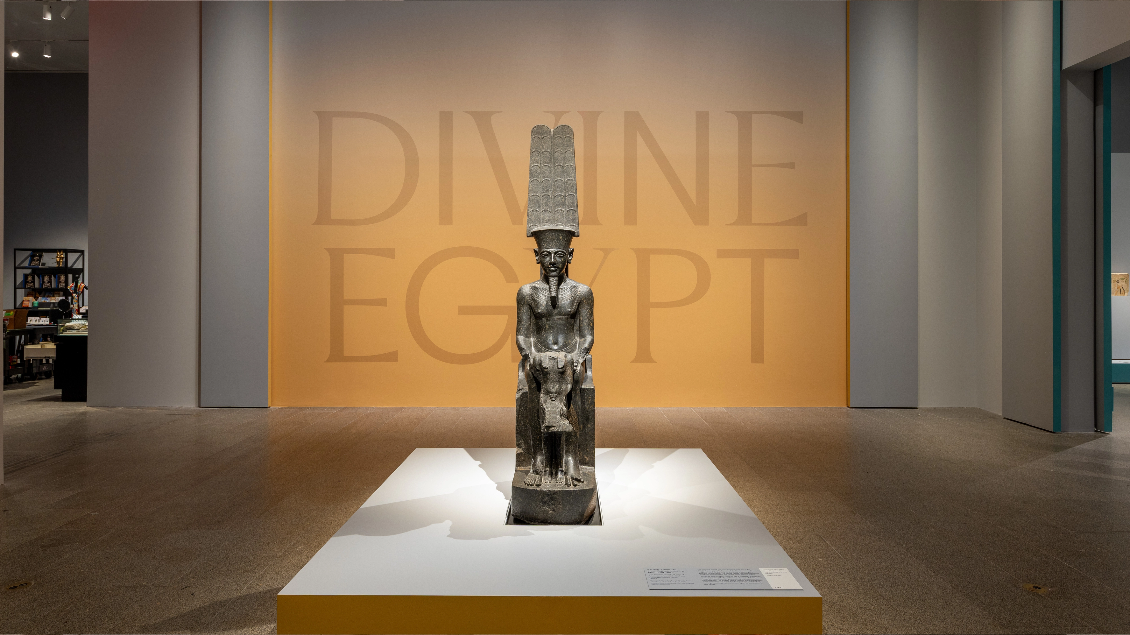 Installation view of Divine Egypt , on view Oct ober 12, 2025 – Jan uary 19, 2026 at The Metropolitan Museum of Art. Photo by Anna - Marie Kellen , Courtesy of The Me