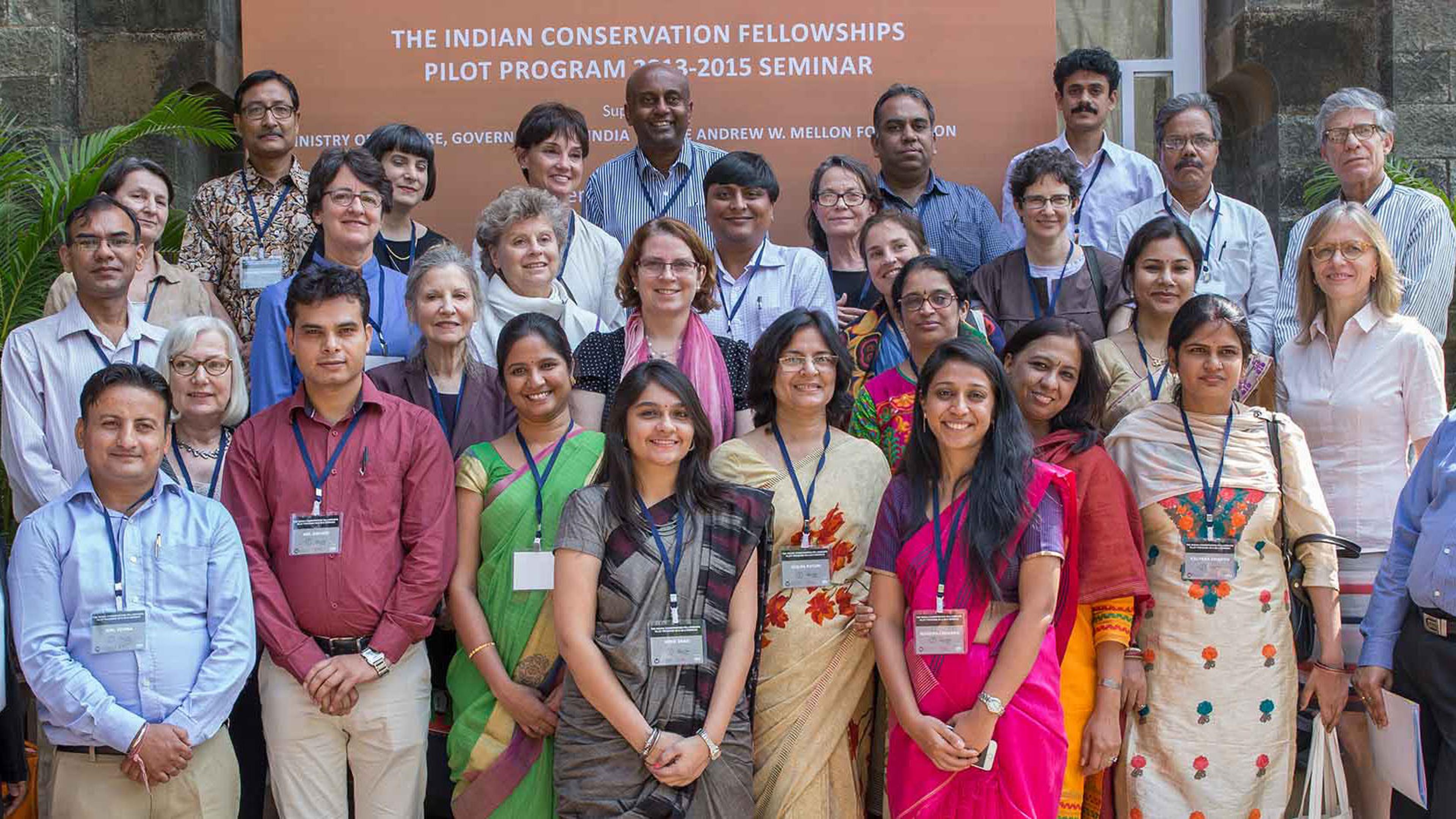 Group photo of participants of the Indian Conservation Fellowships Pilot Program 2013–2015 Seminar