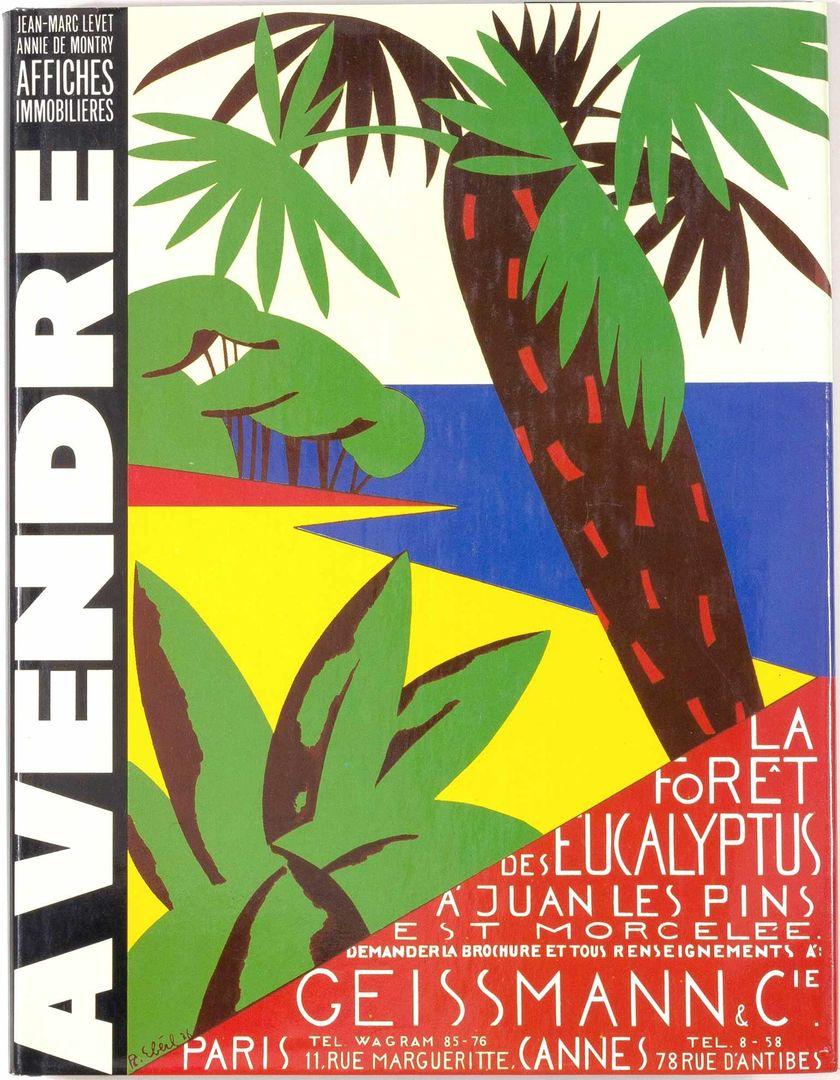 Stylized tropical beach scene