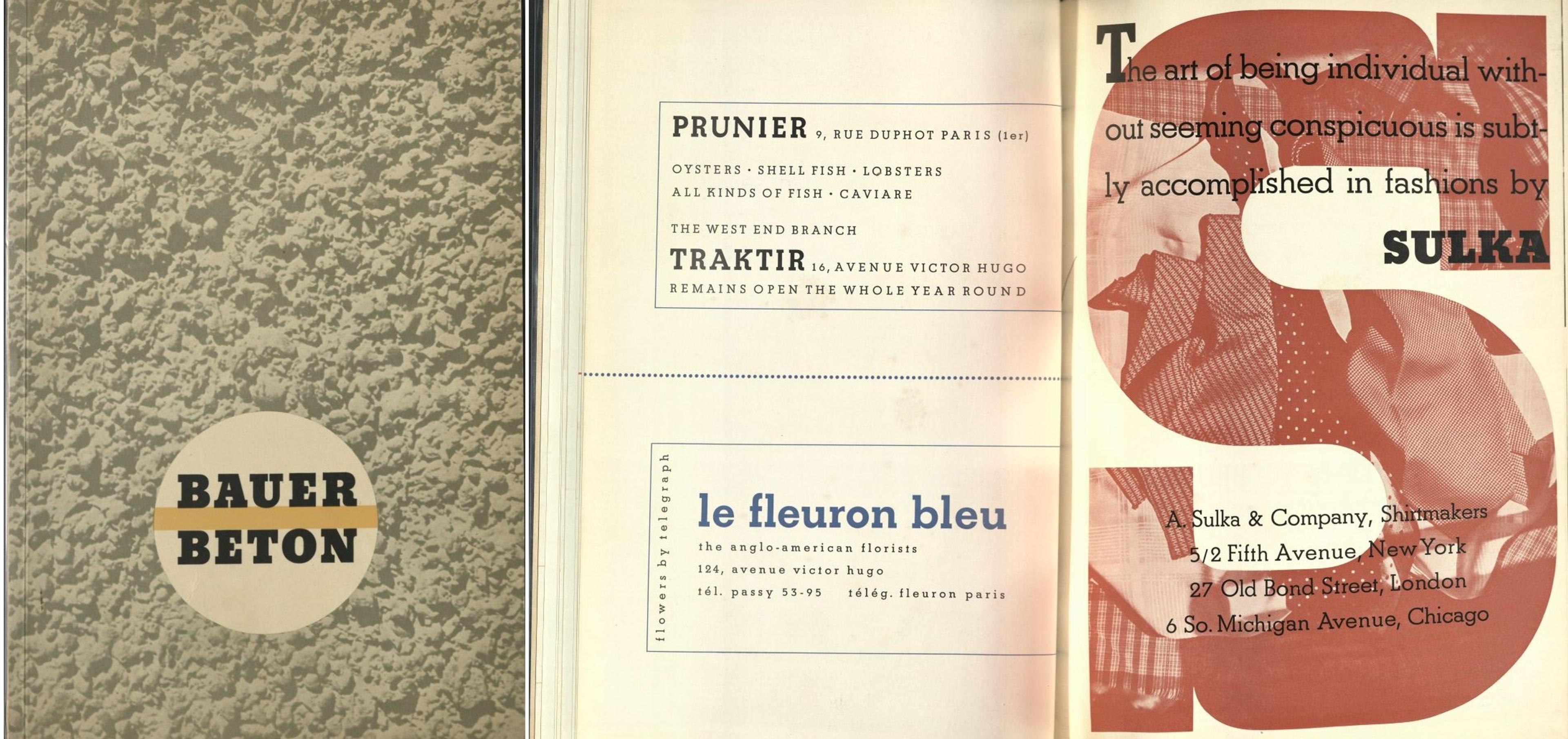 Cover with inside spread