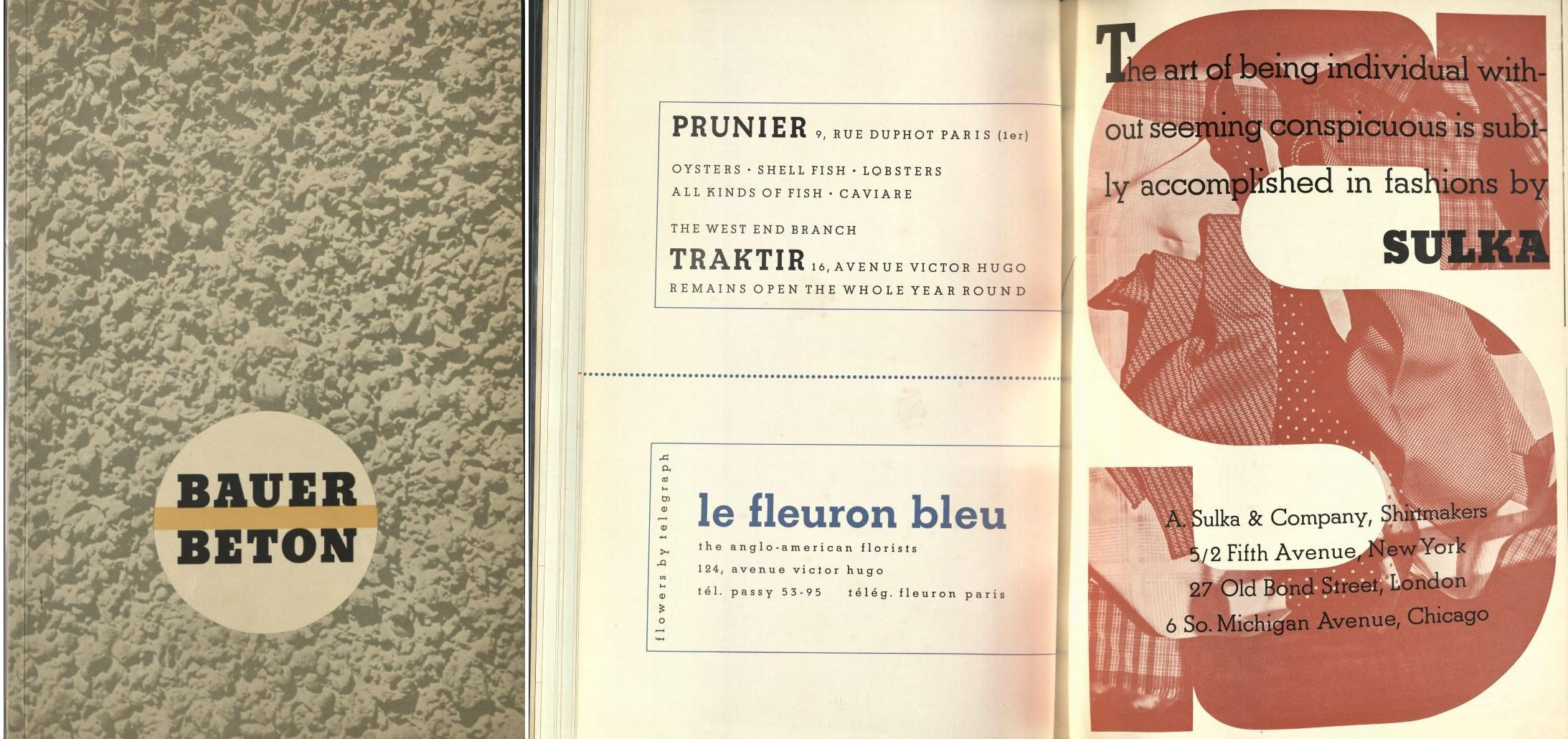 Cover with inside spread