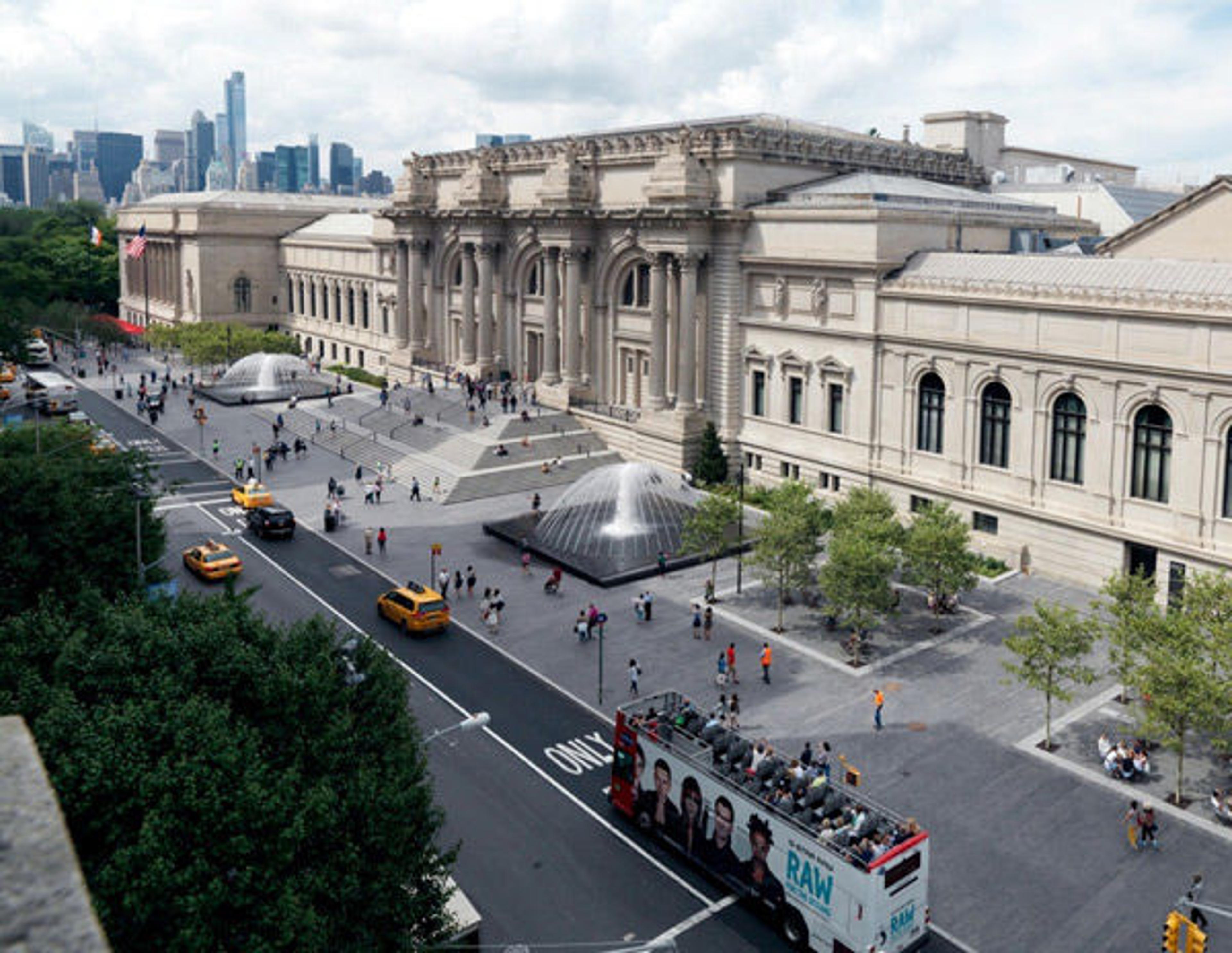 The newly renovated plaza