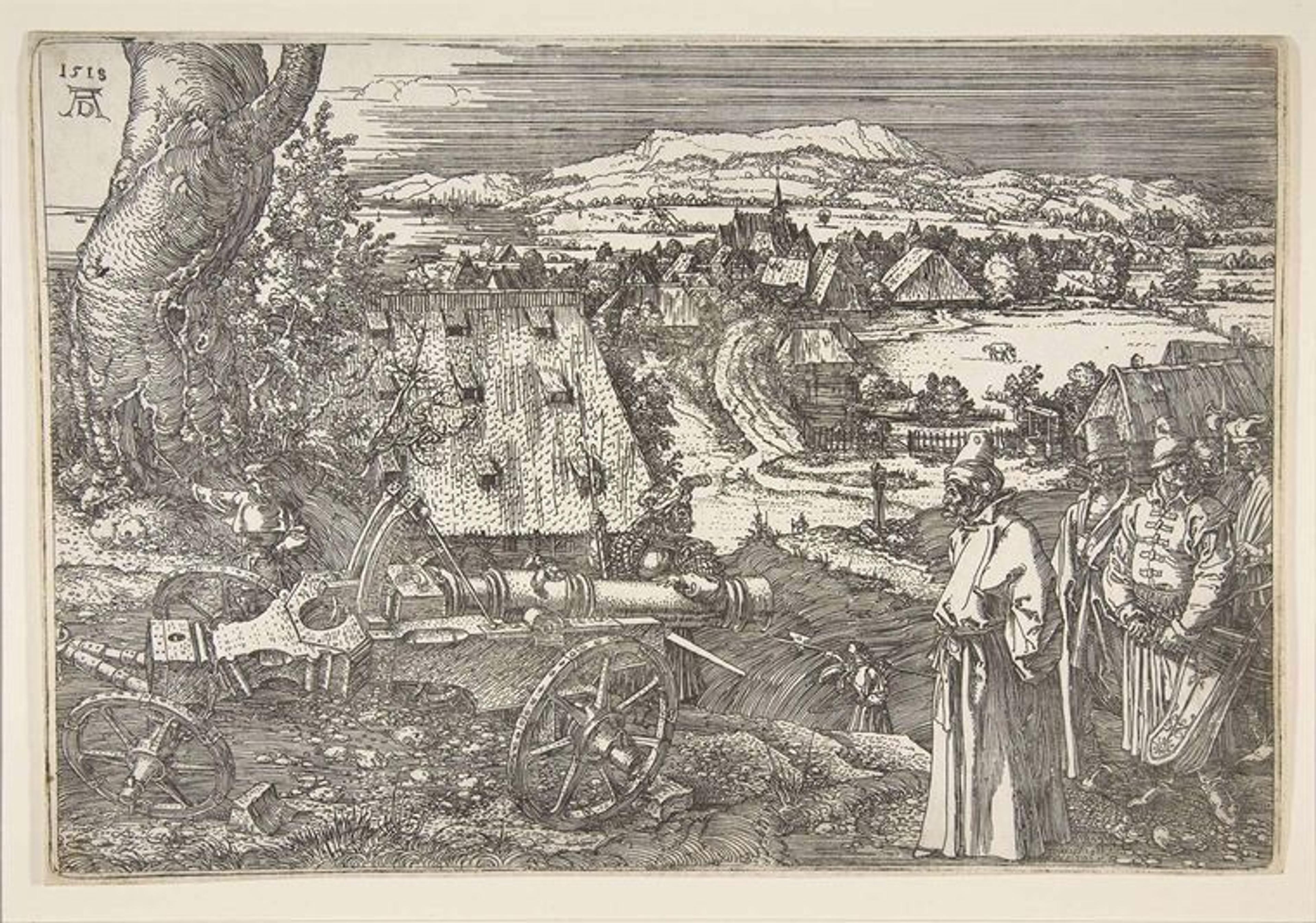 Durer etching of cannon