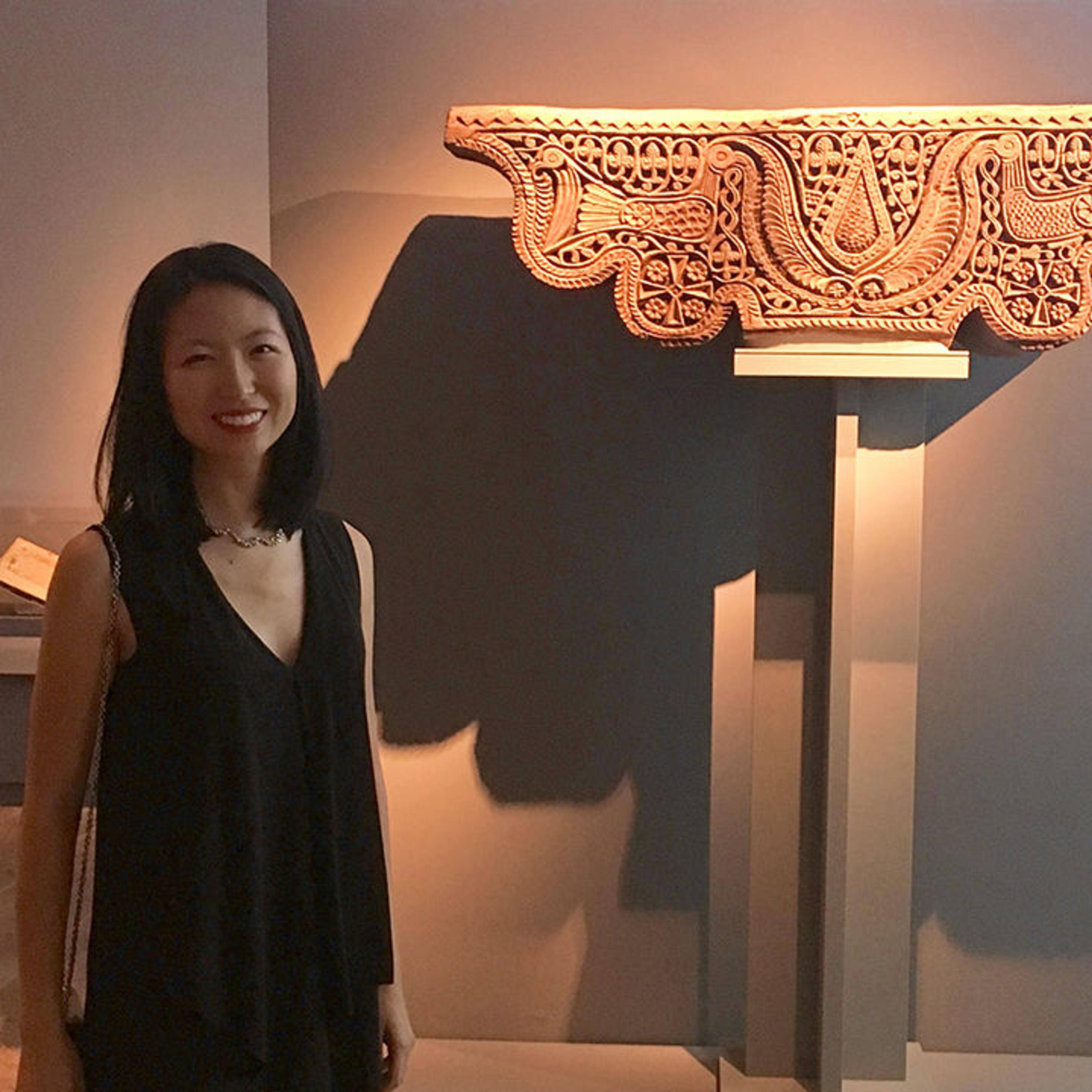 Portrait of author in the gallery