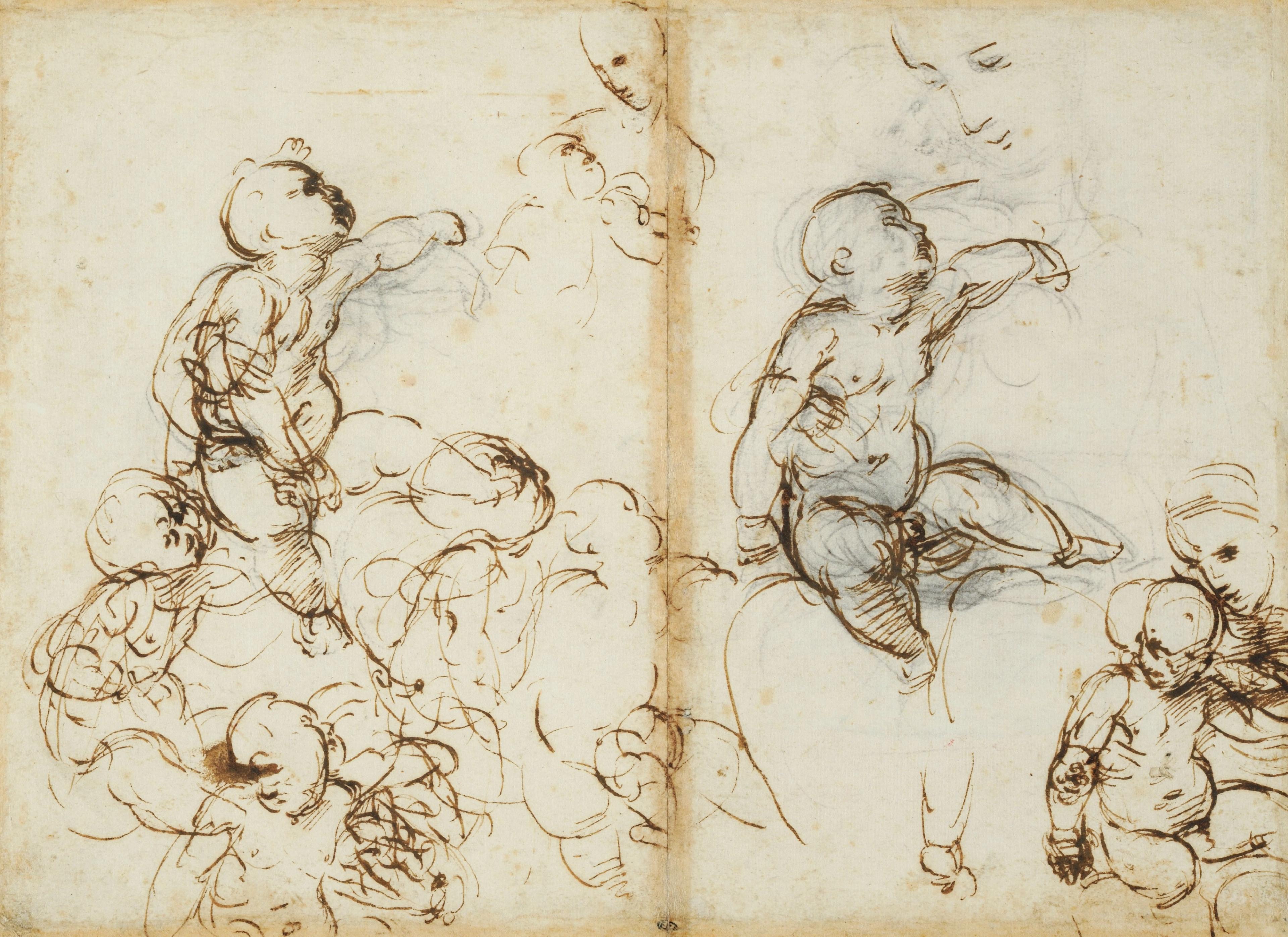 preparatory sketches of the Madonna and child.