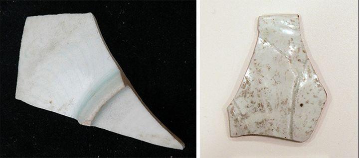 Two fragments of ceramics