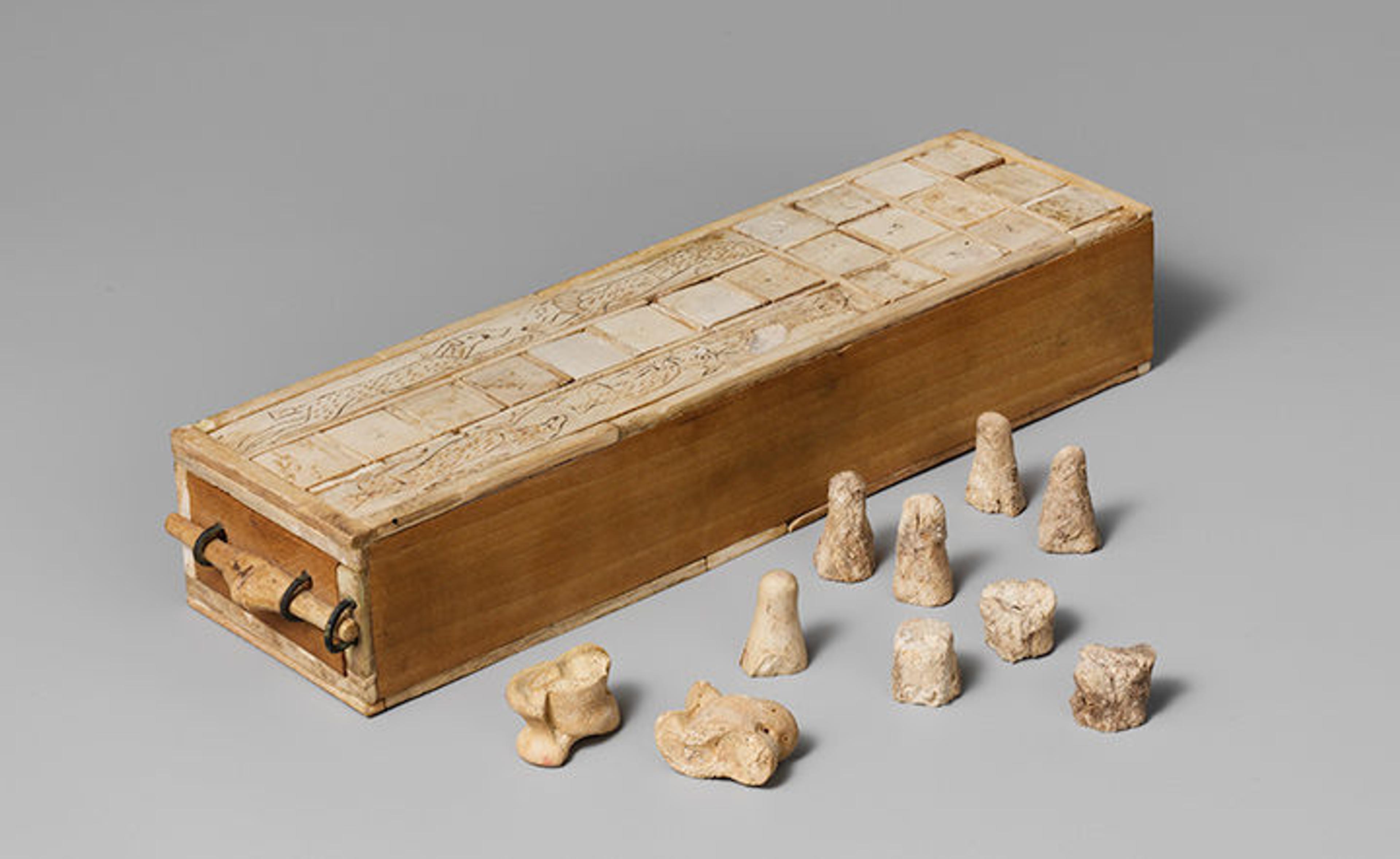 Senet and Twenty Squares game box