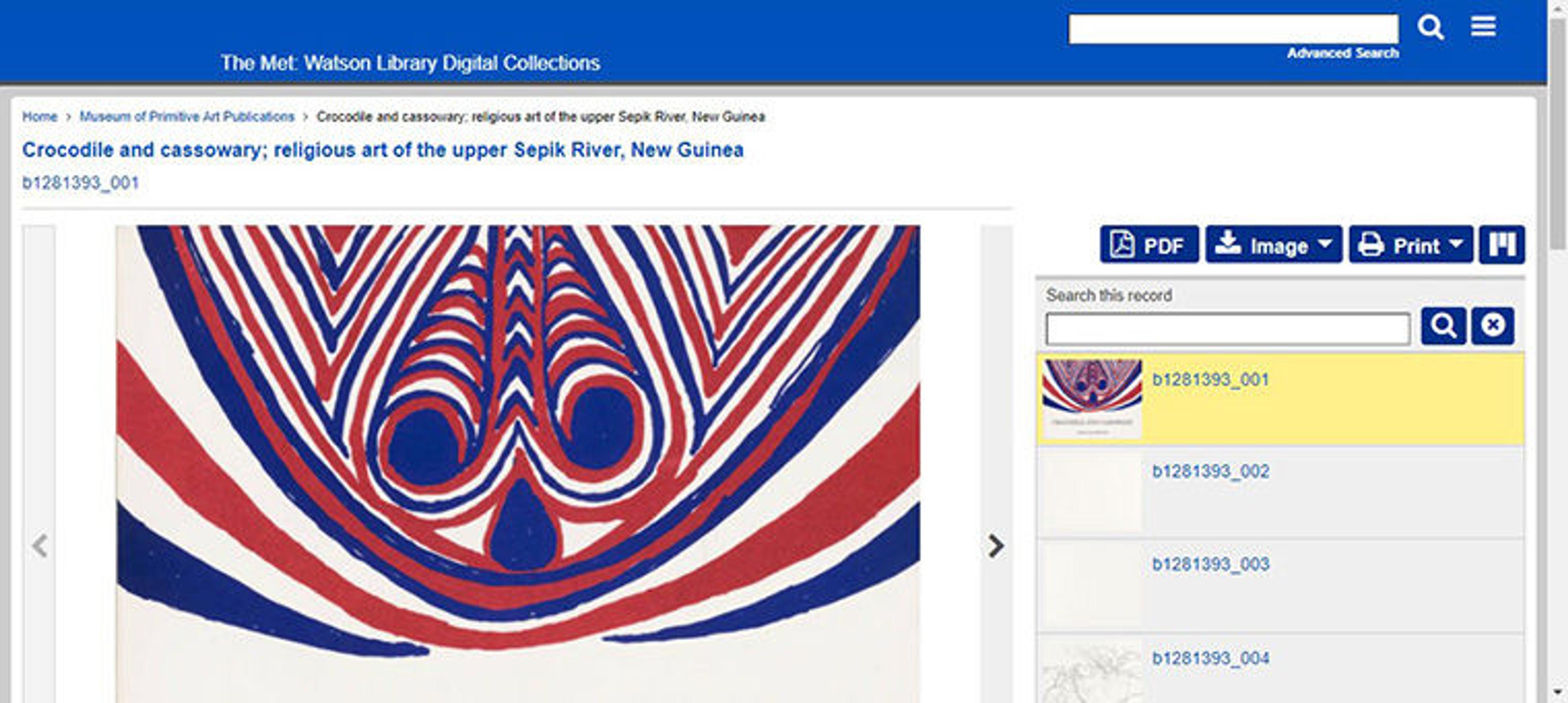 view of digital collections