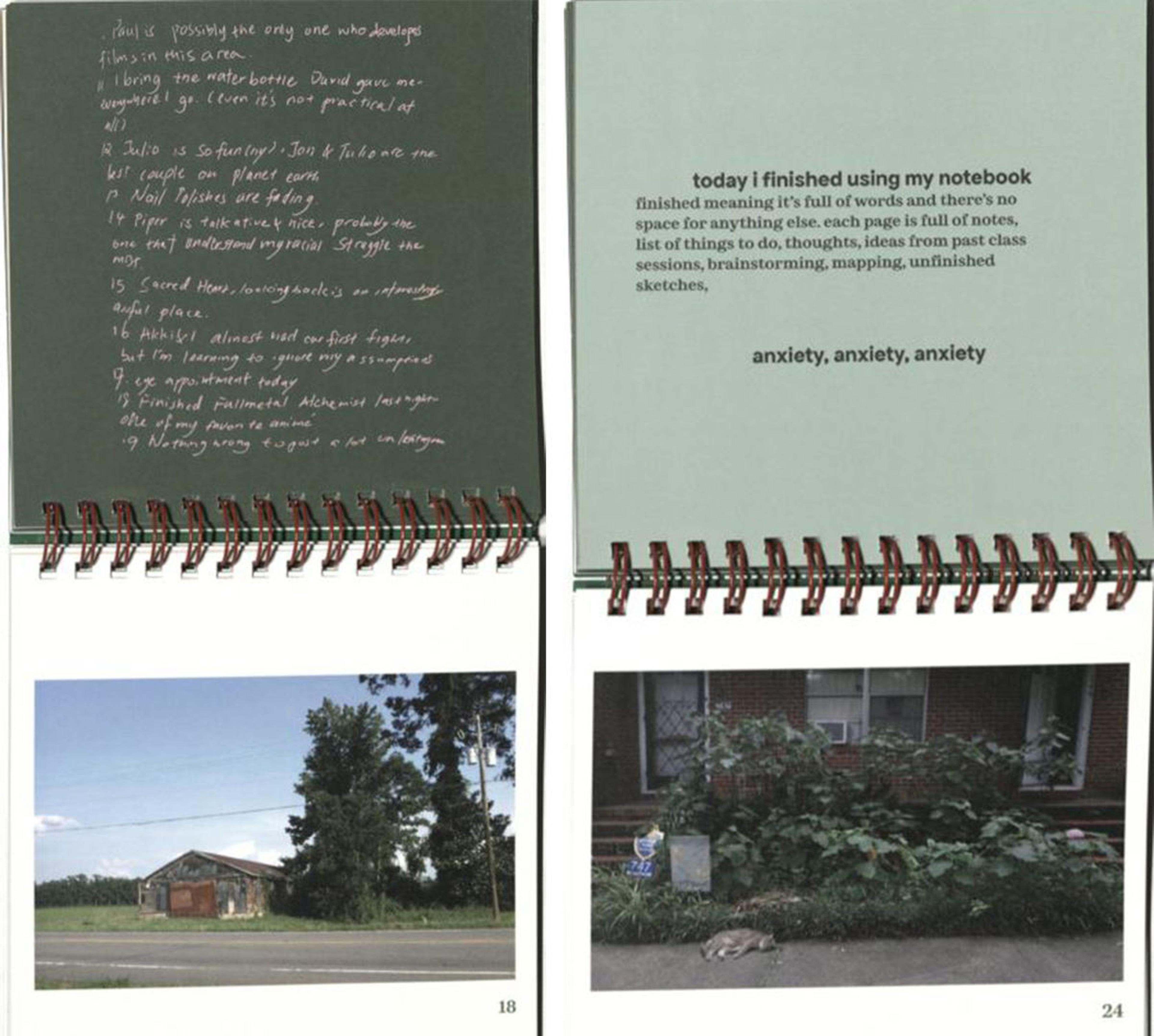 Text above two landscape images