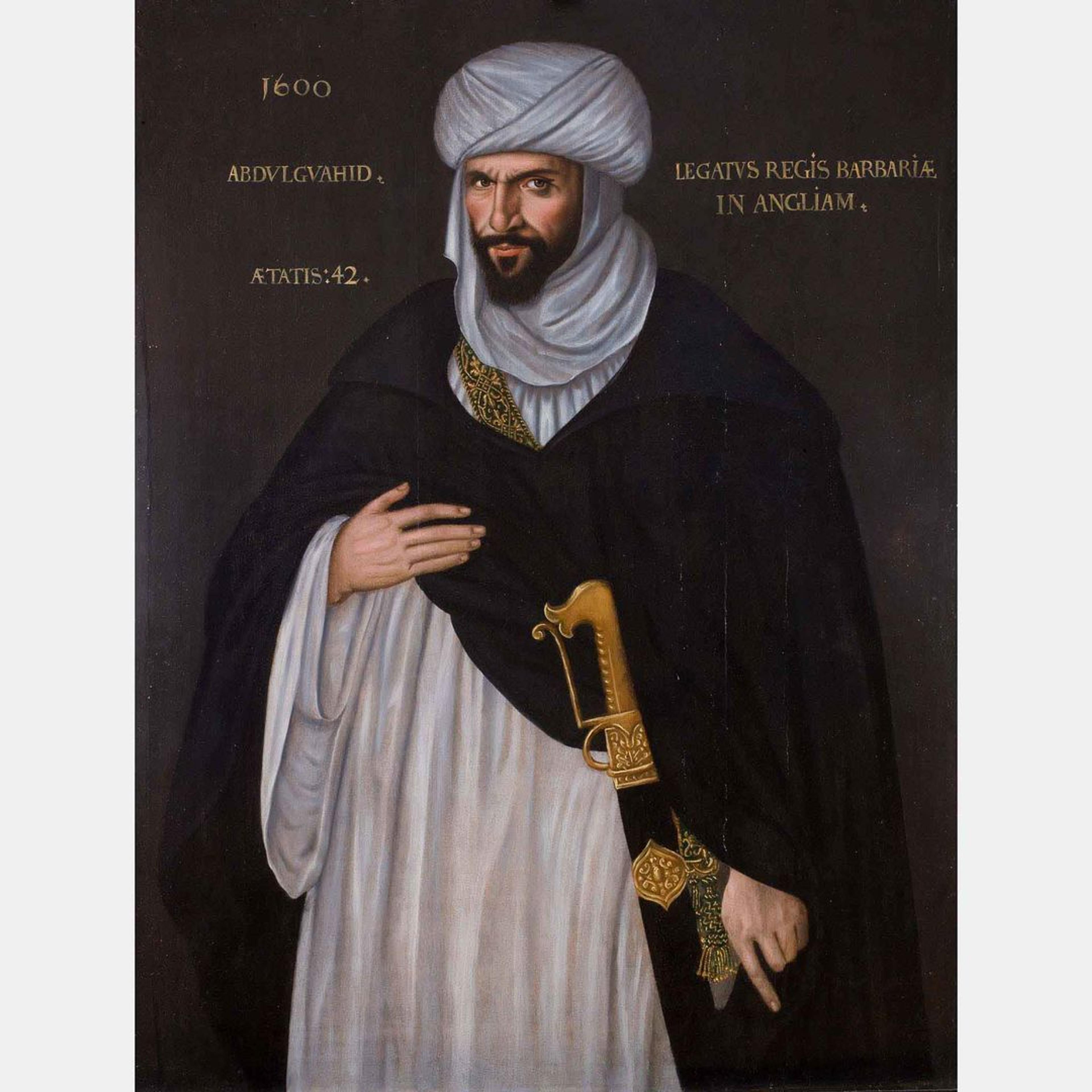 Painting of Abd el-Ouahed ben Messaoud ben Mohammed Anoun, Moorish Ambassador to Queen Elizabeth I