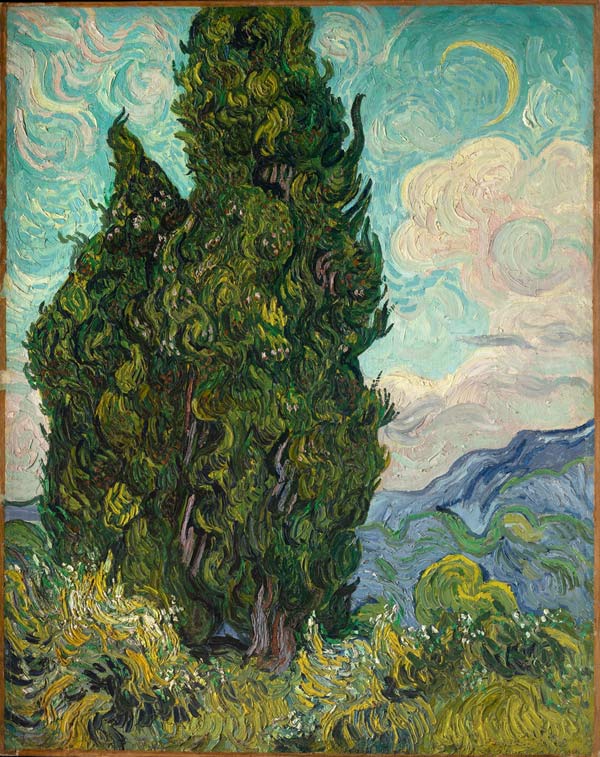 trees in the landscape van gogh