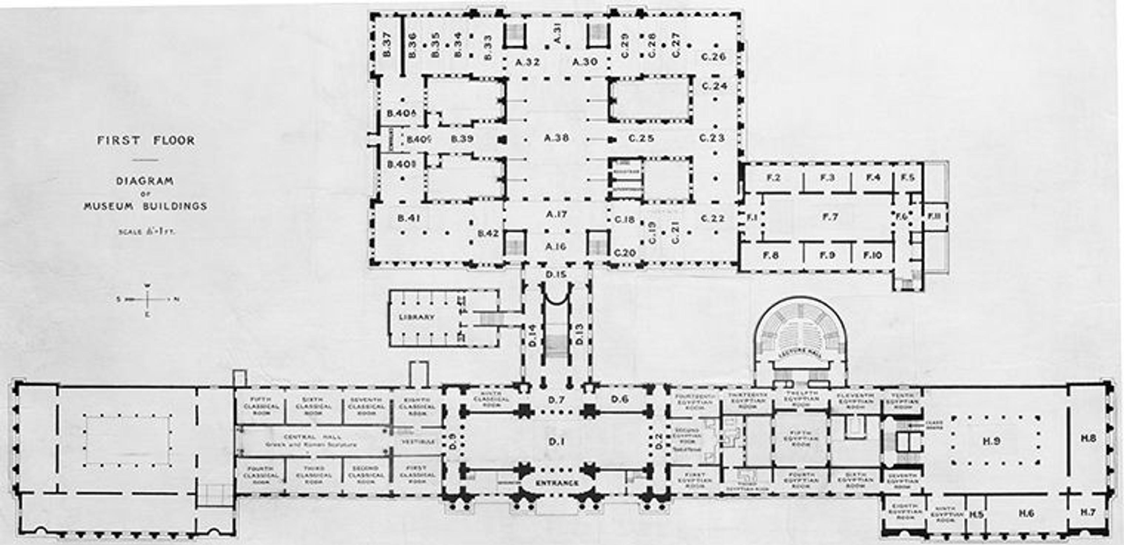 First floor museum diagram