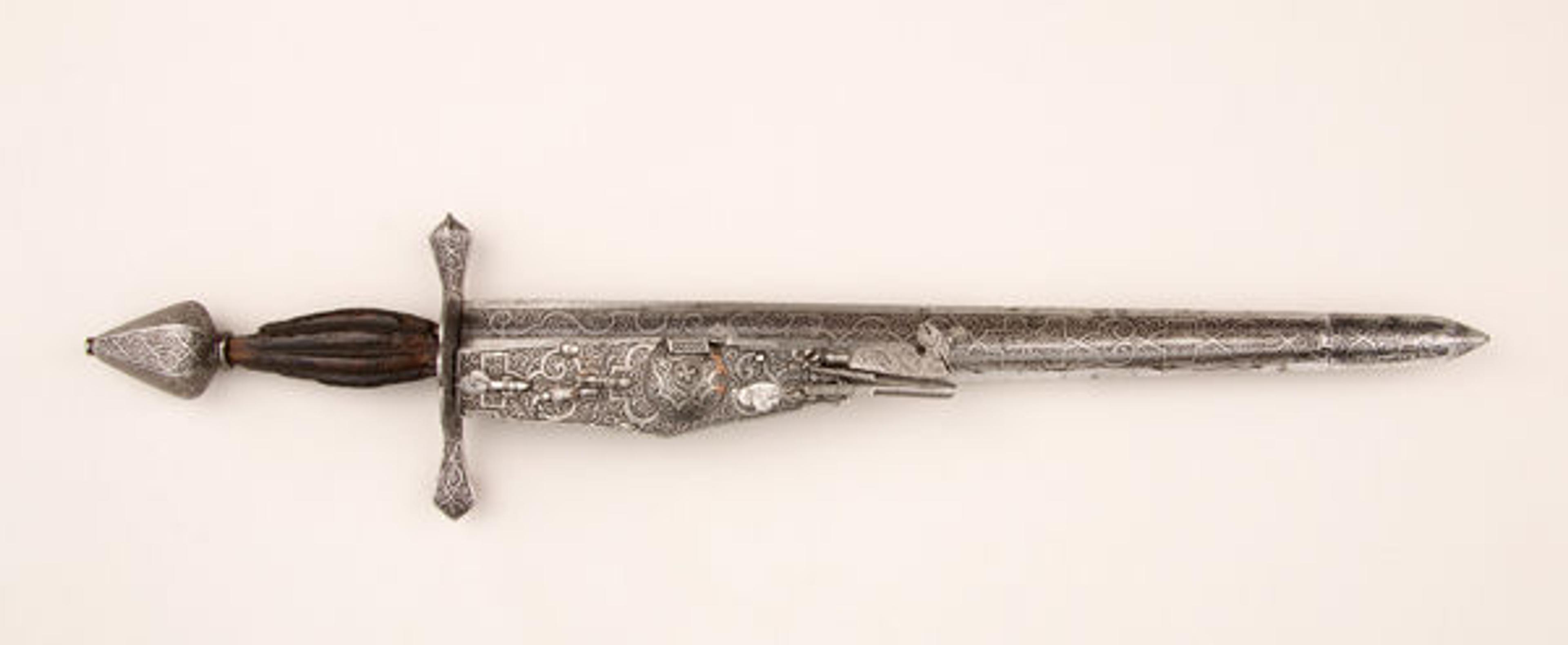 Combination dagger and wheellock pistol