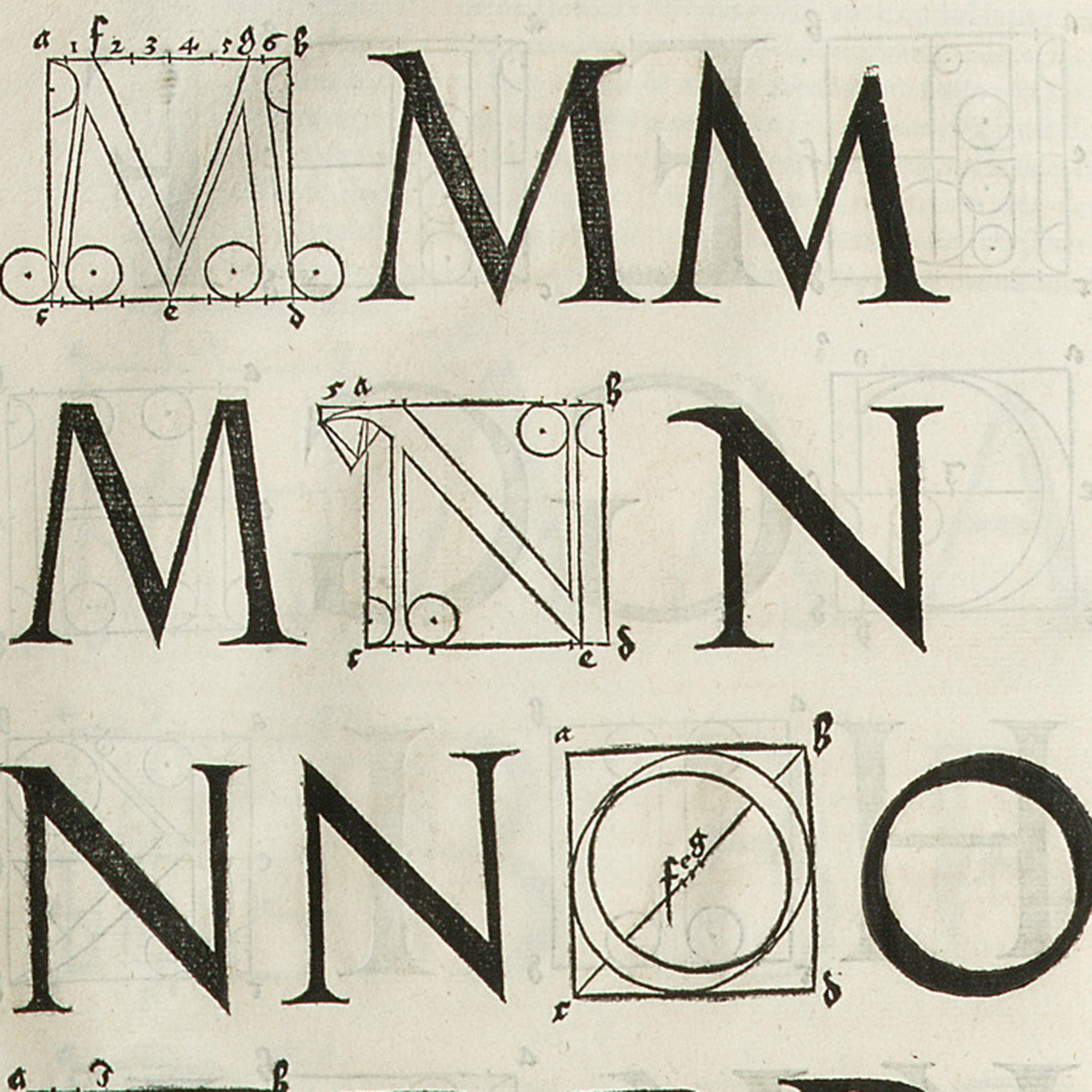 A manual page with letters M and N being mathematically measured