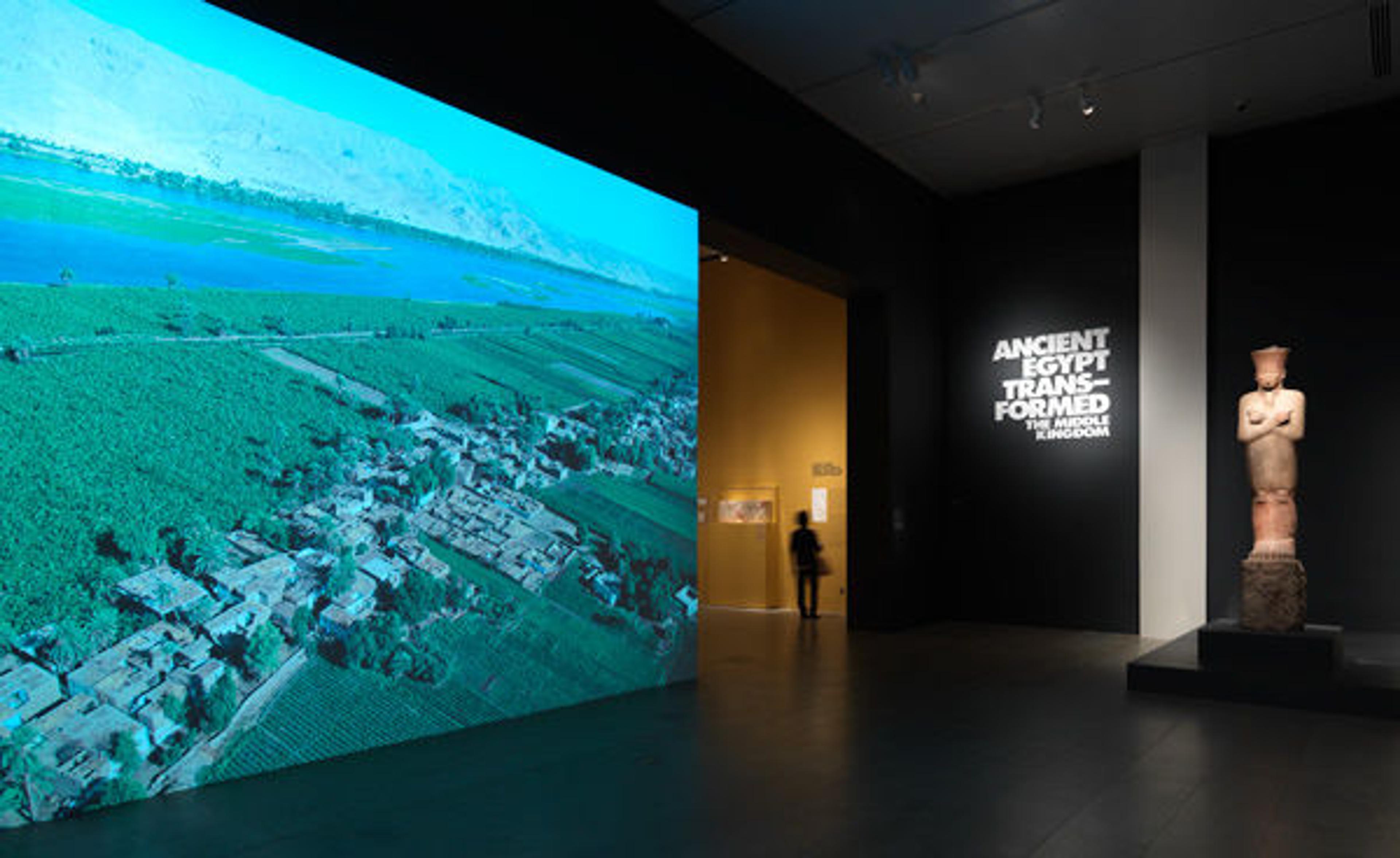 The entrance to Ancient Egypt Transformed: The Middle Kingdom, on view through January 24, 2016