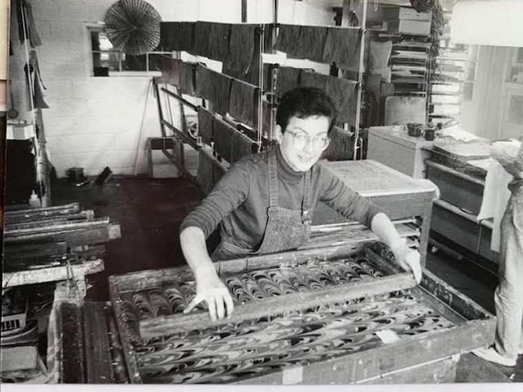 Peggy Skycraft in her studio