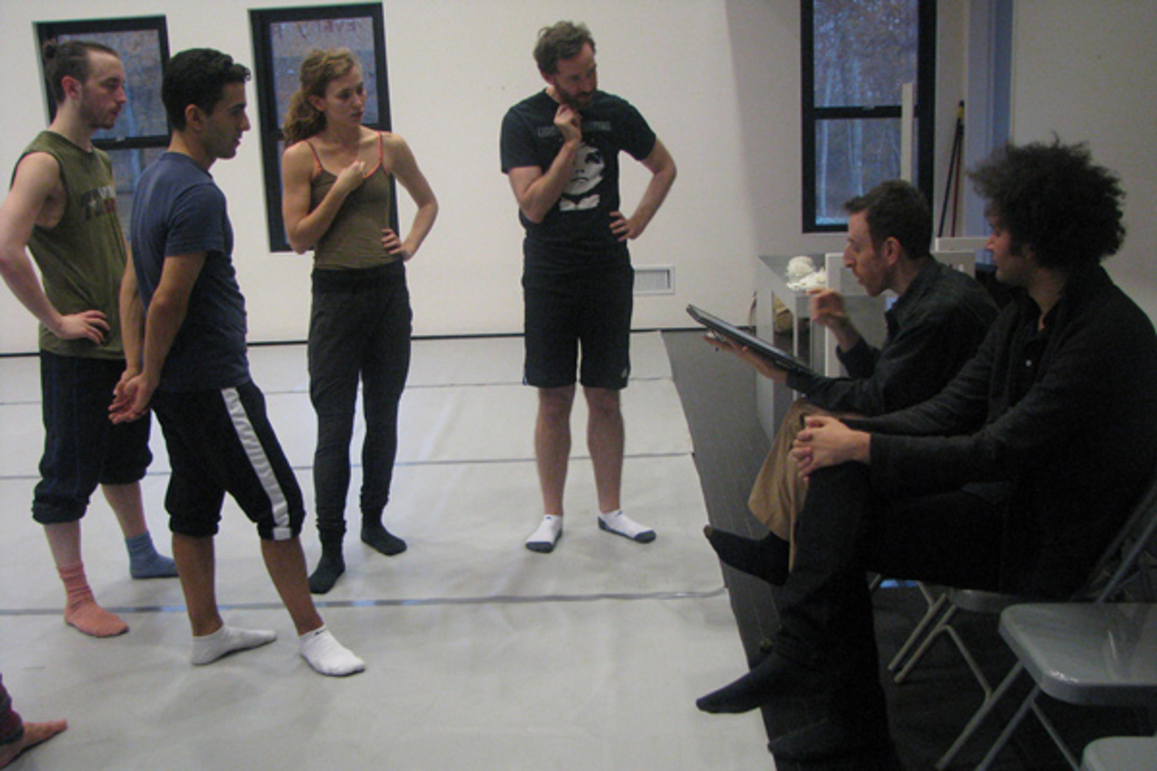 Conductor Alan Pierson, composer Tyondai Braxton, and dancers