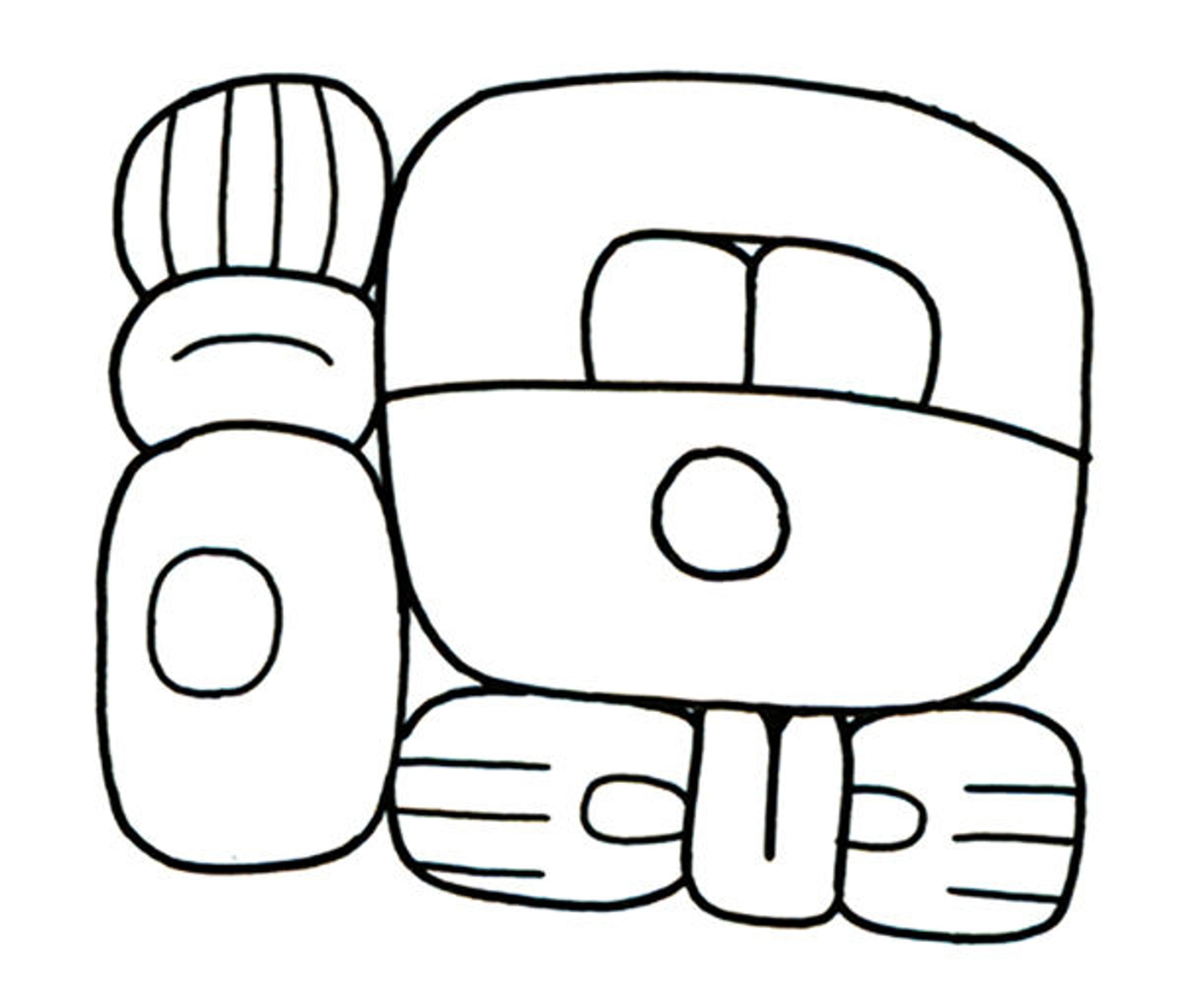 Fig. 2. Ti-lo-ma, or Tiloom, the name of the La Pasadita provincial ruler from the program of lintel sculptures. Drawing by Peter Mathews